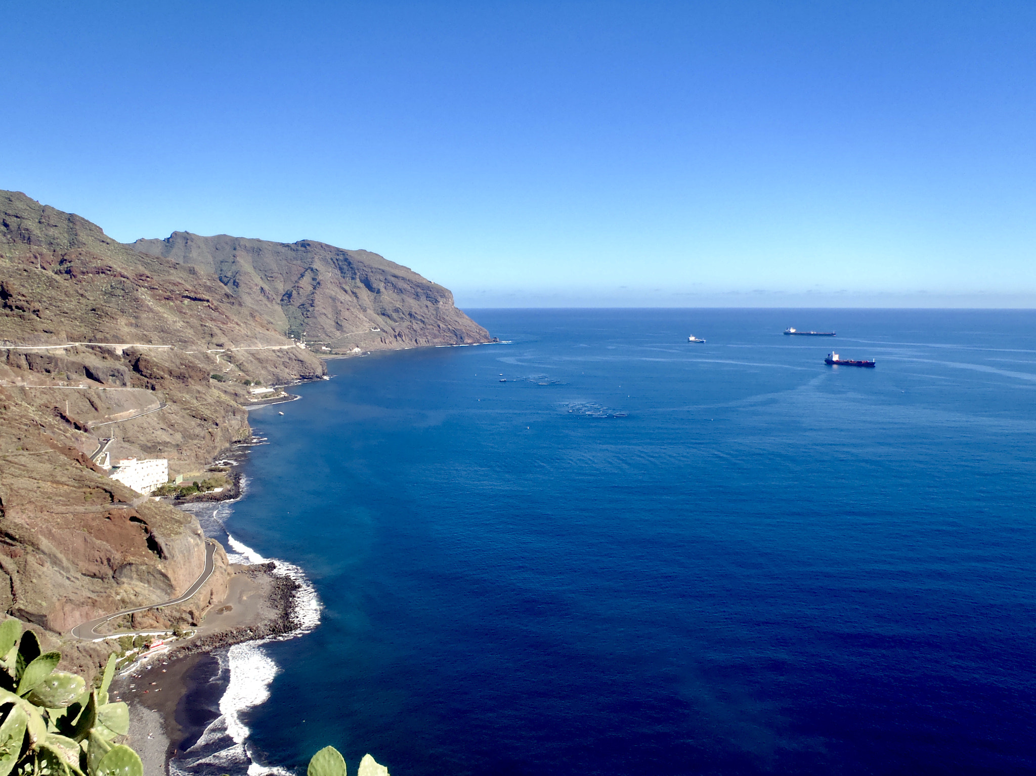 Olympus uTough-8010 sample photo. Seaside with anaga mountain at teneriffa island. photography