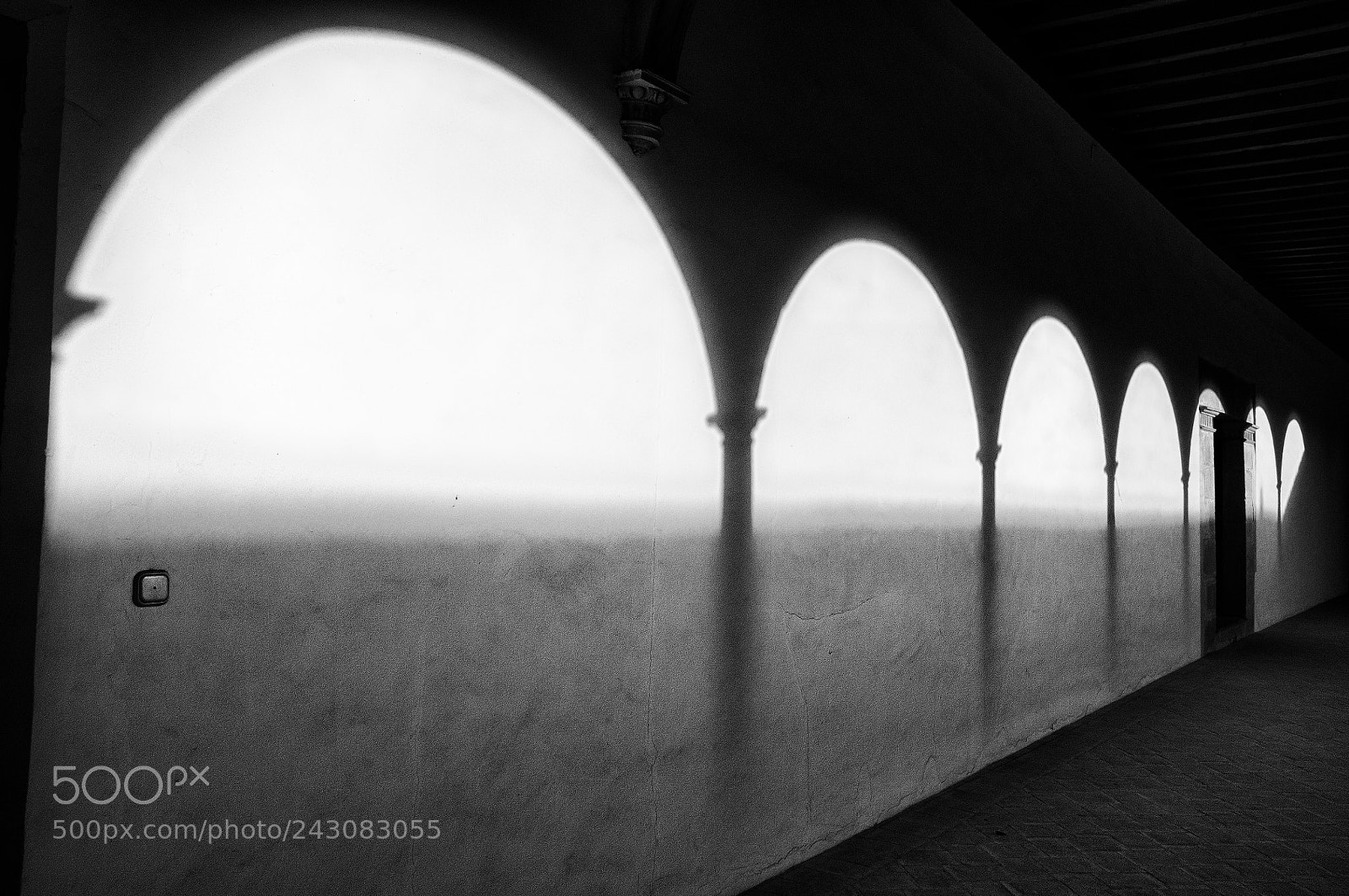 Nikon D300 sample photo. Shadows of an archway photography