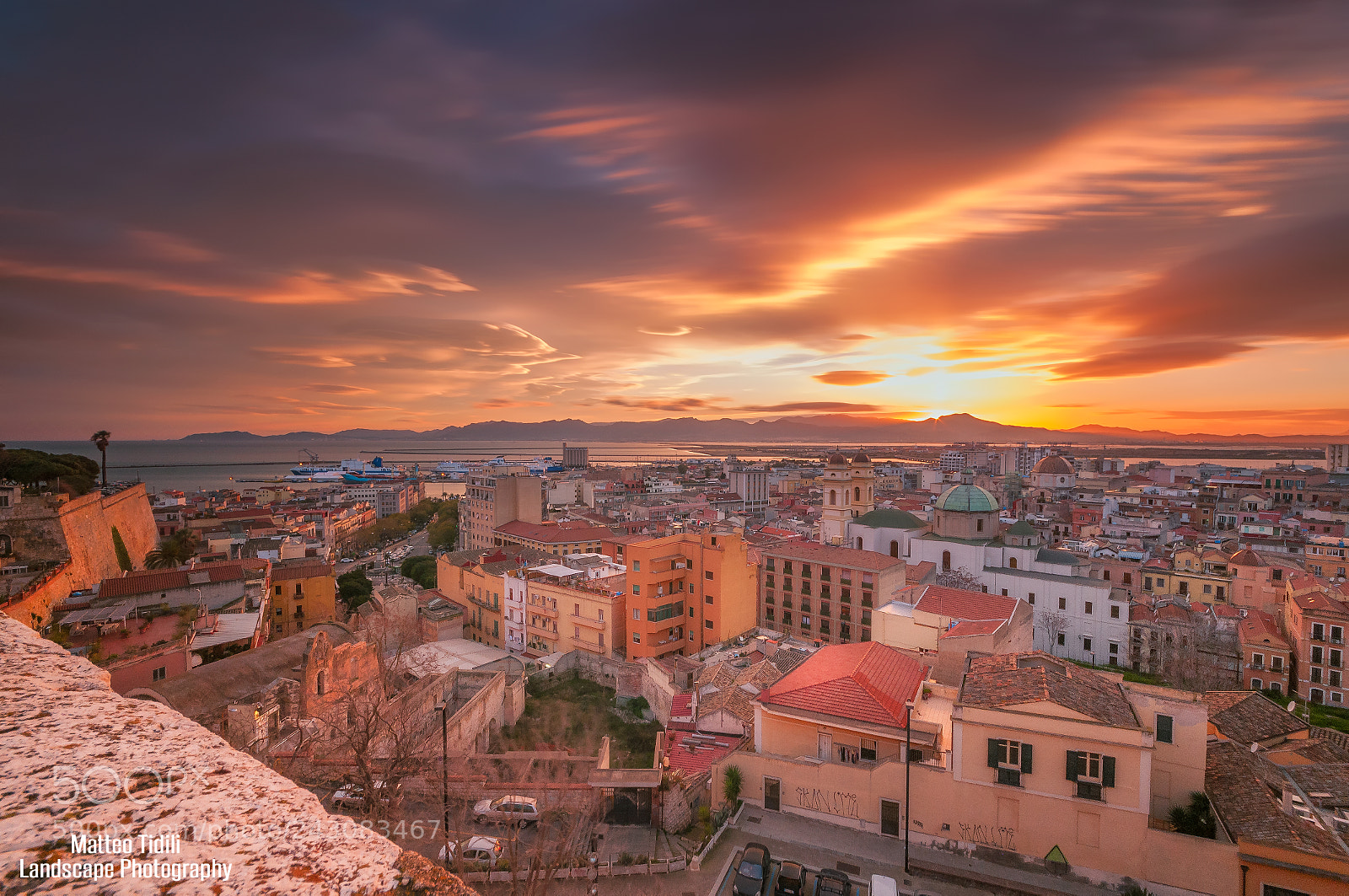 Nikon D300 sample photo. Amazing sunset in cagliari photography