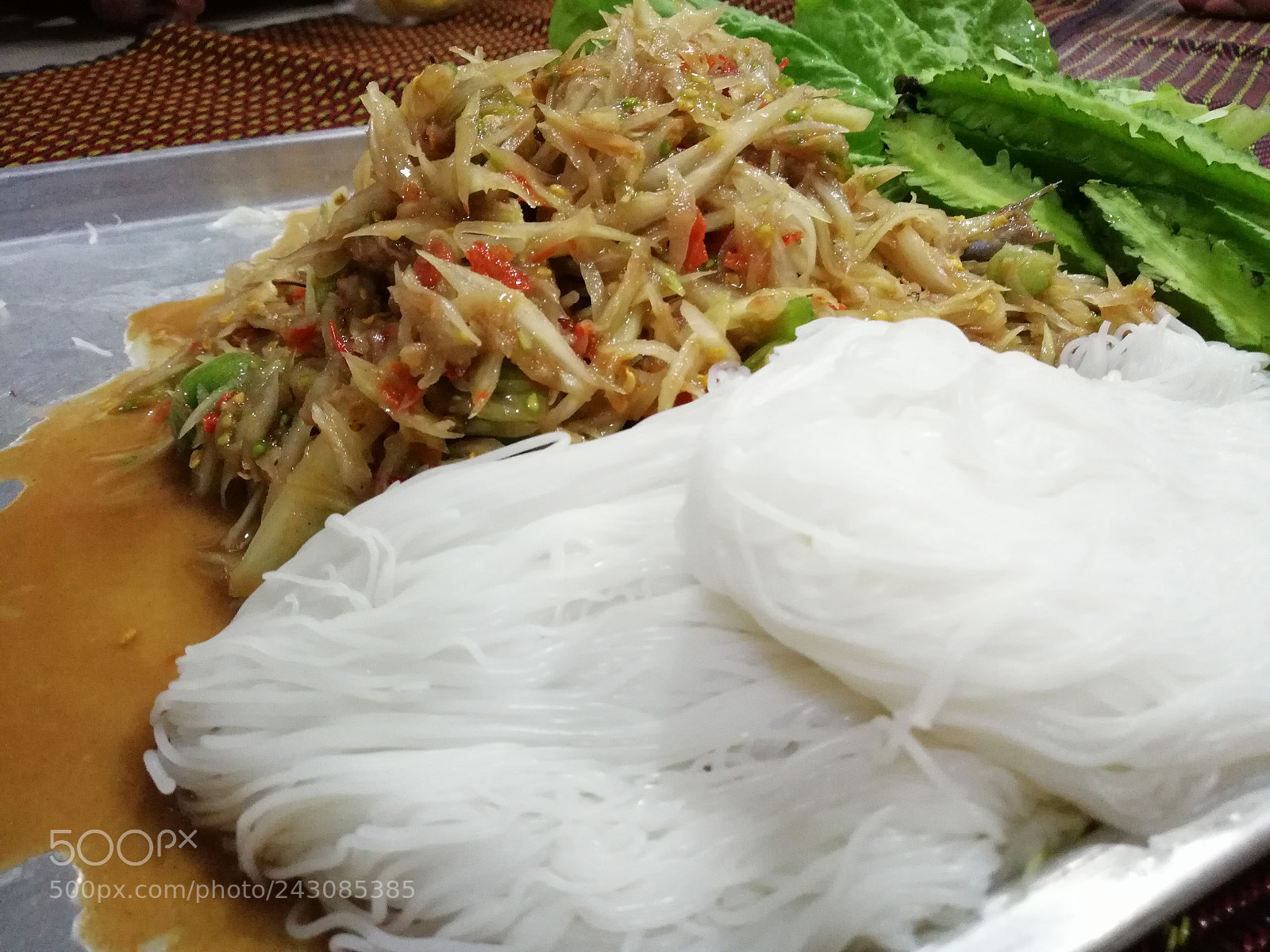 HUAWEI nova 2i sample photo. Papaya salad photography
