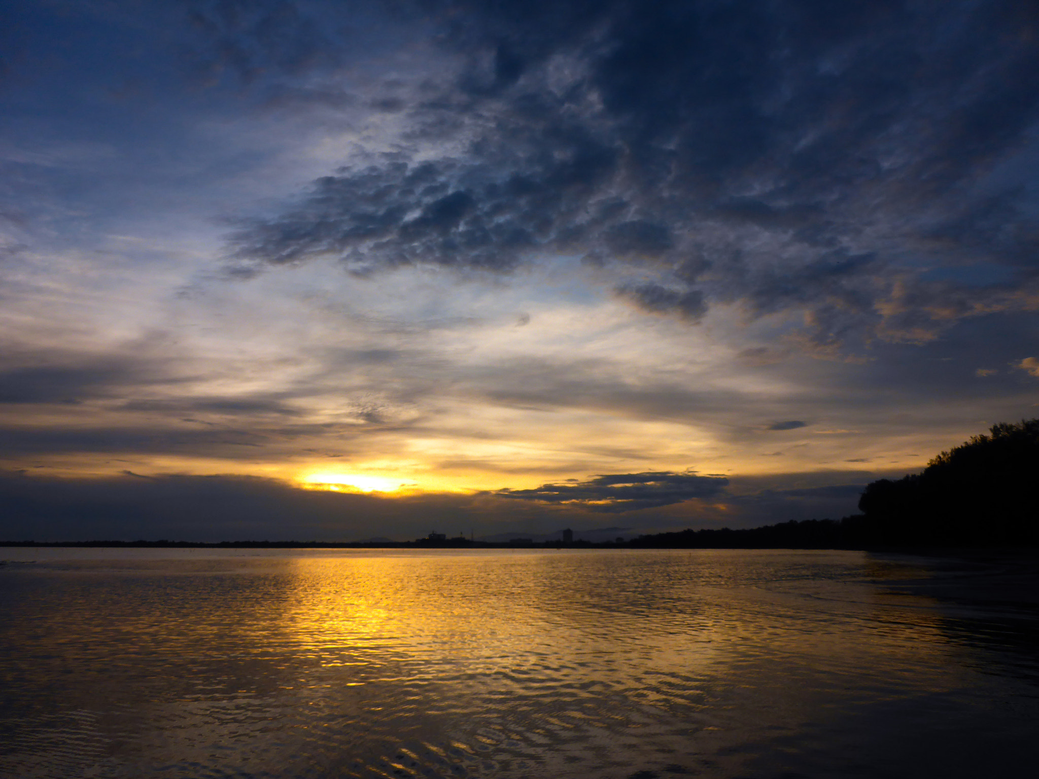 Panasonic DMC-FT6 sample photo. Vivid sunset at pantai taman gelora. photography