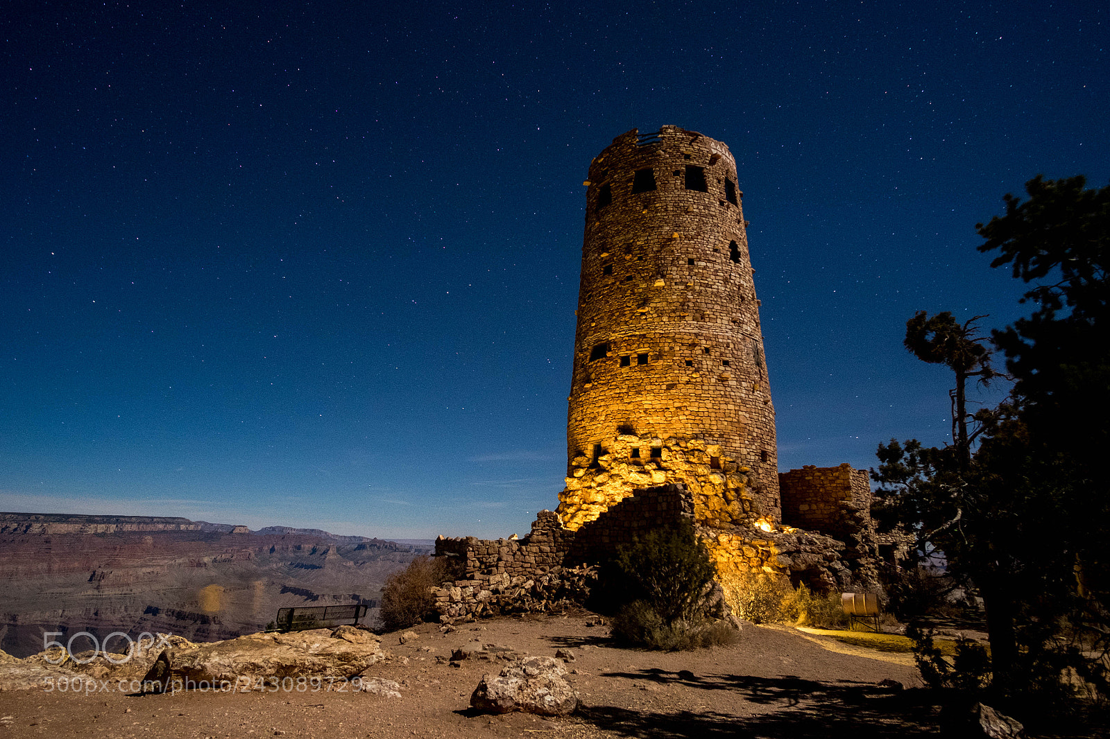 Fujifilm X-T1 sample photo. Watchtower over the canyon photography