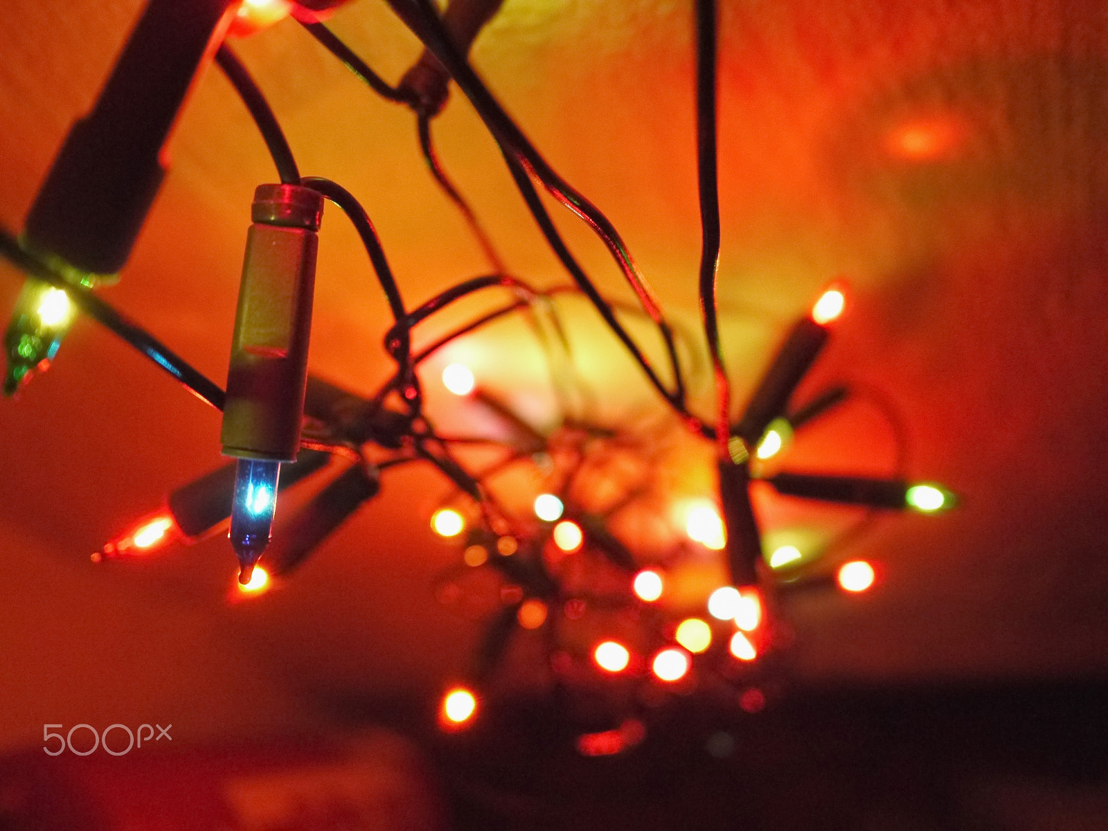 Panasonic Lumix DMC-GF2 sample photo. Long and multi coloured light chain photography