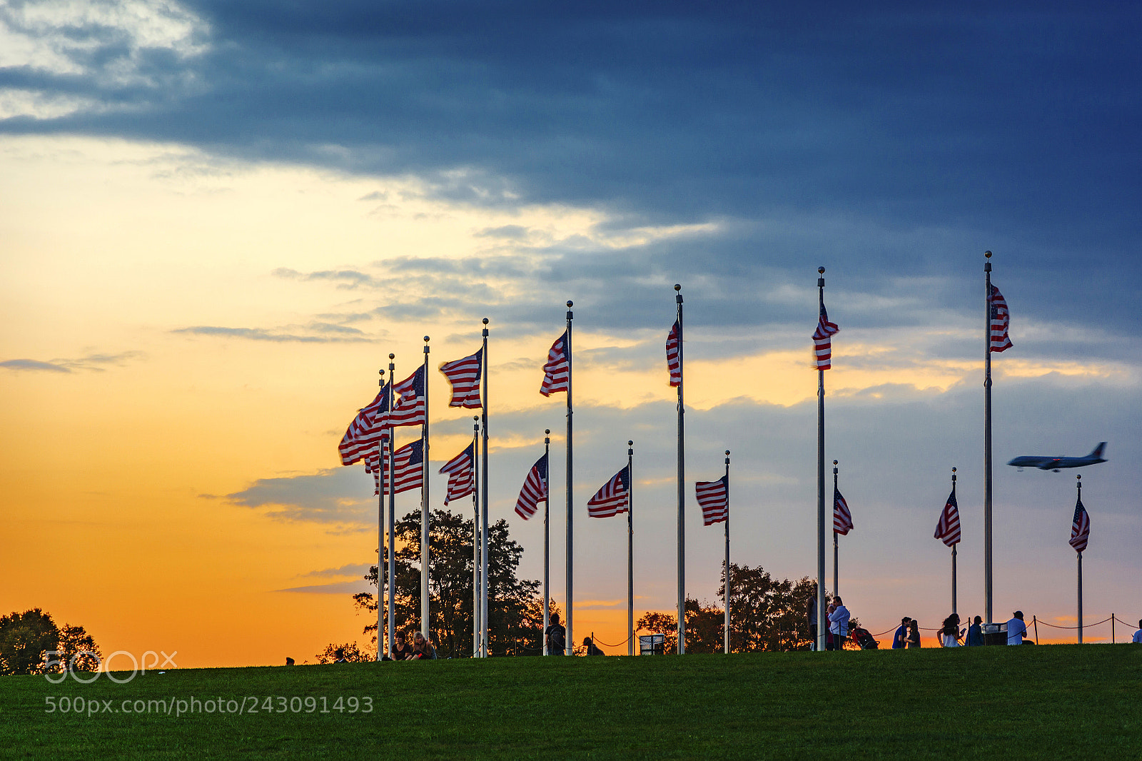 Nikon D7100 sample photo. Sunset over waving american photography