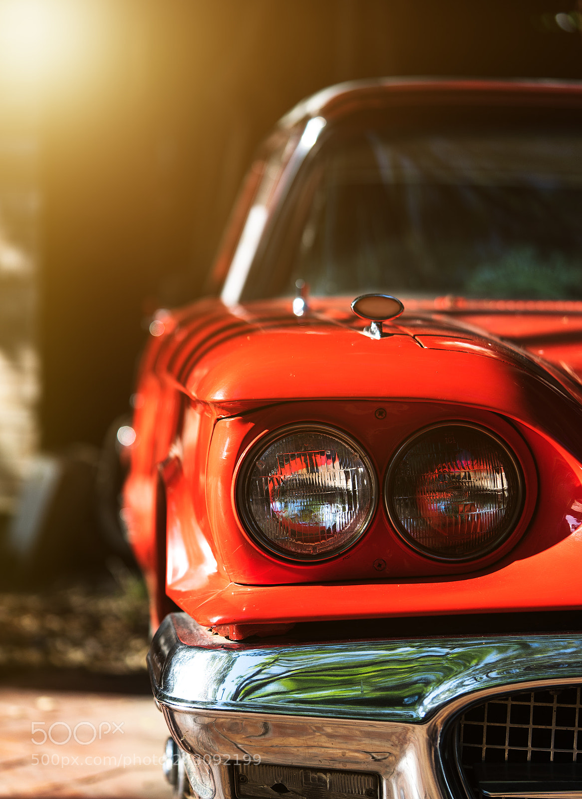 Sony a7 II sample photo. Headlight lamp vintage car photography