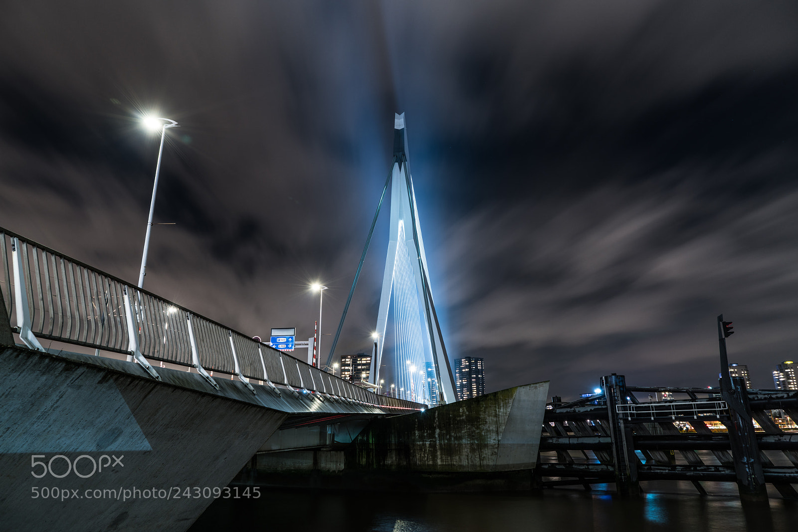 Sony a7R II sample photo. Rotterdam by night photography