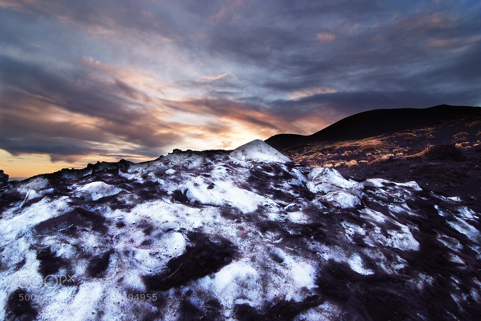 Fujifilm FinePix S5 Pro sample photo. Sunset on volcano etna photography