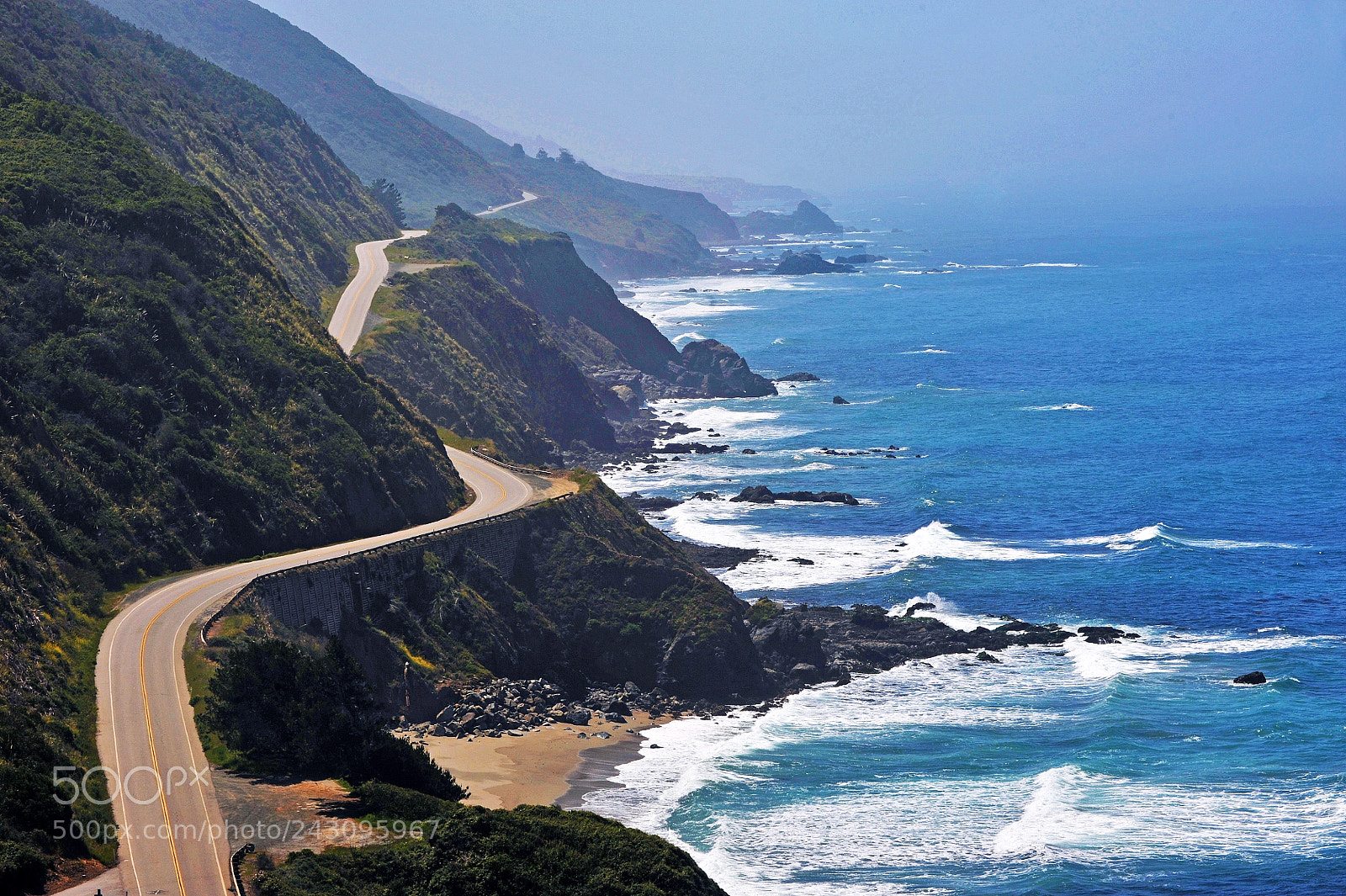 Nikon D700 sample photo. Big sur highway horiz () photography