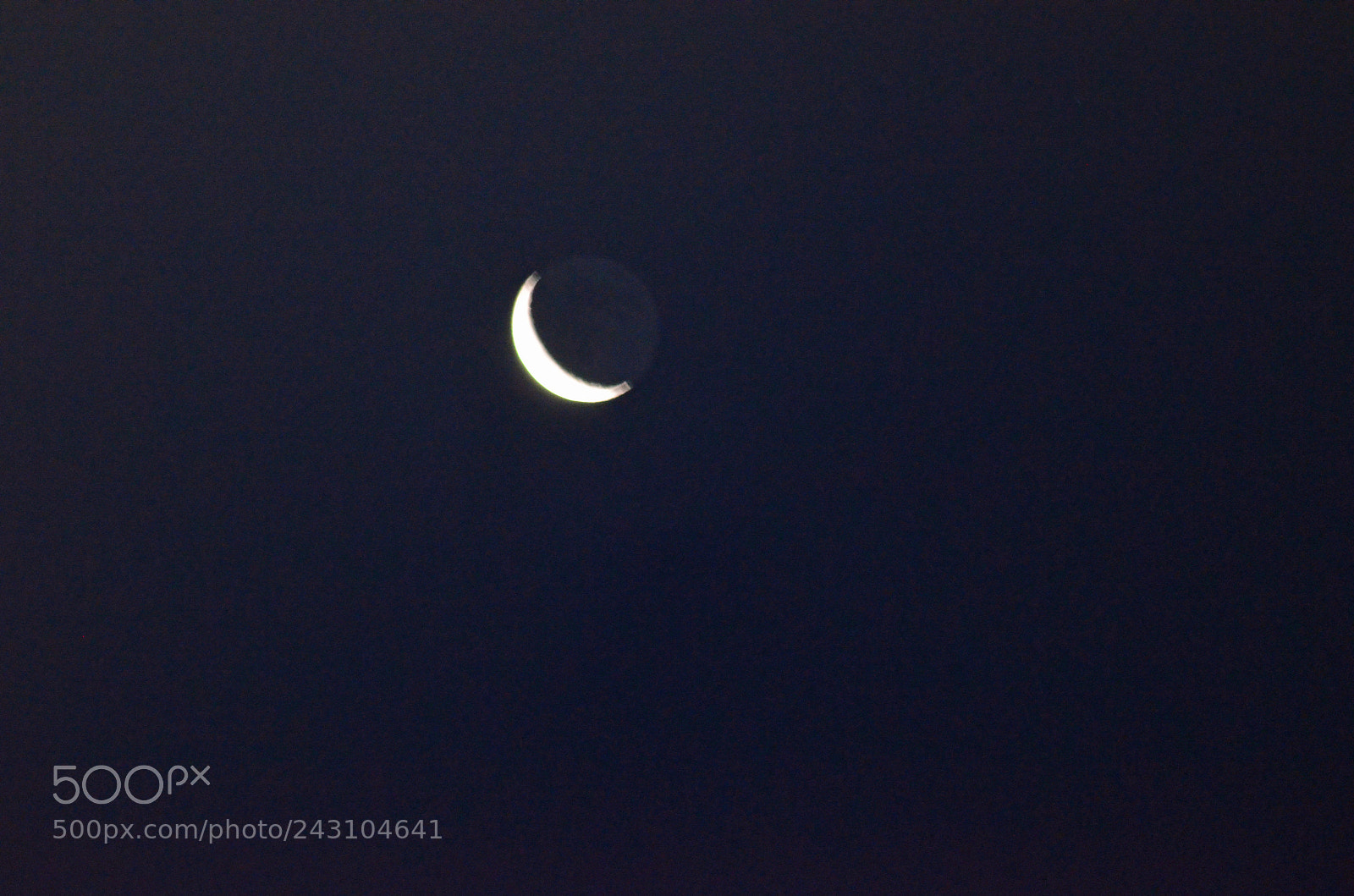 Nikon D5100 sample photo. Slice of the moon photography