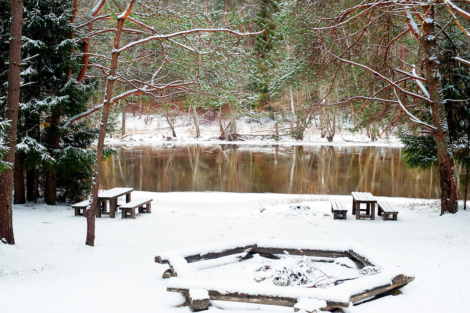 Nikon D3 sample photo. Winter in the river photography