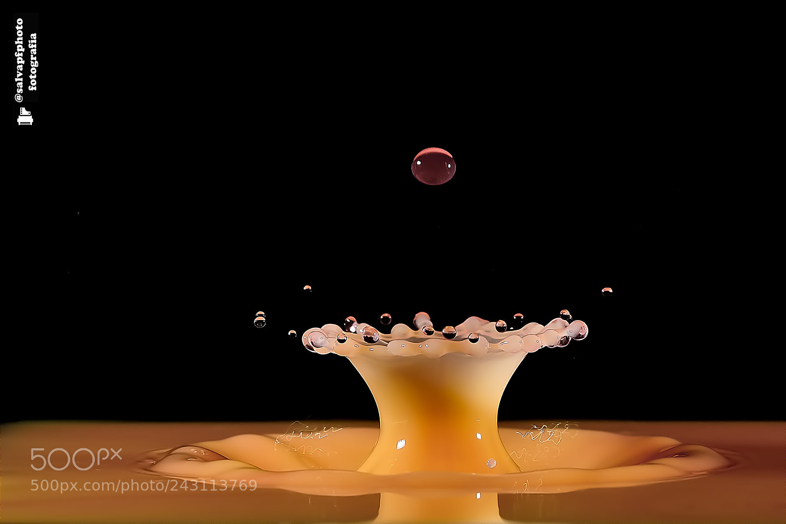 Nikon D300S sample photo. Water drop orange photography