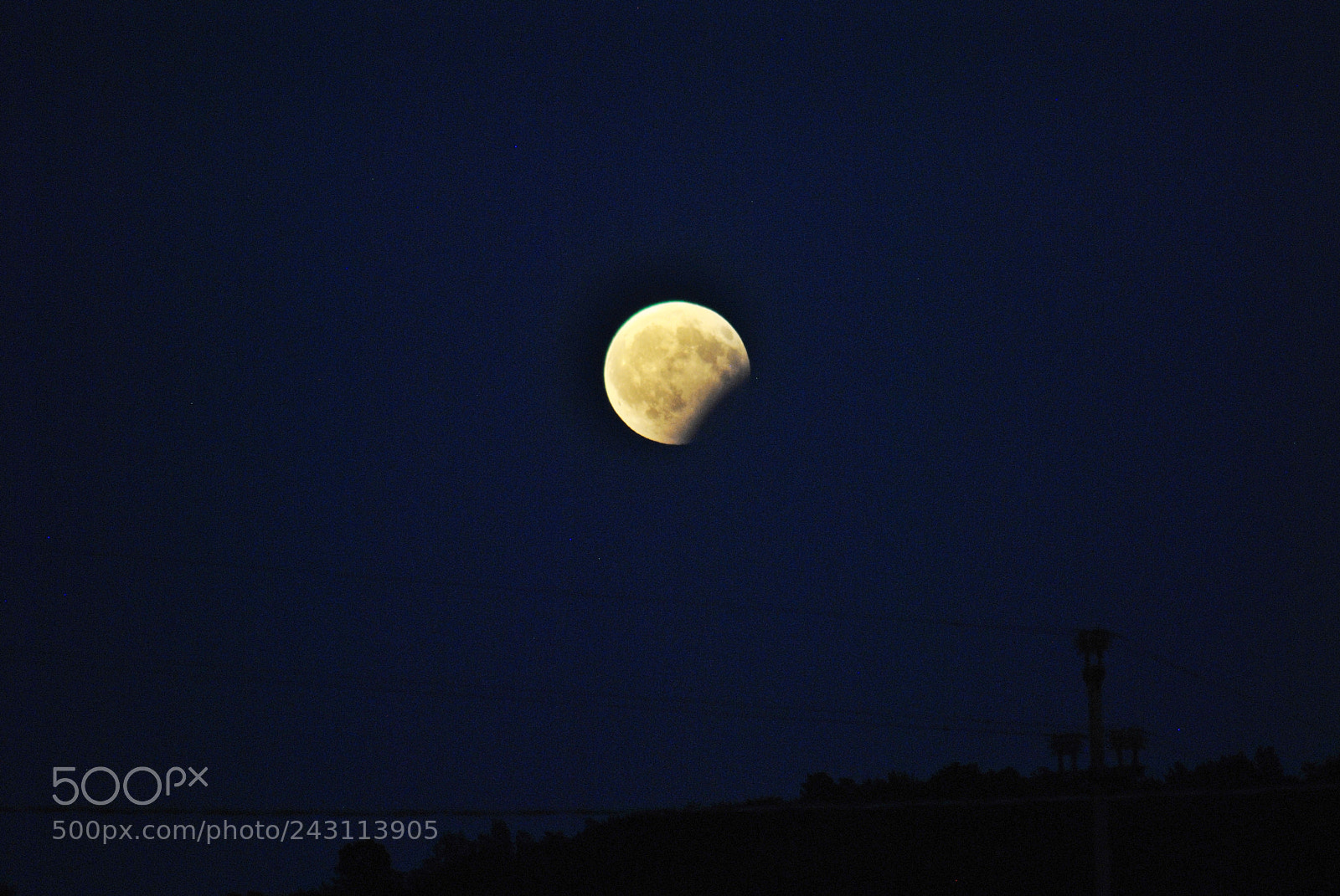 Nikon D3000 sample photo. Moon eclipse photography