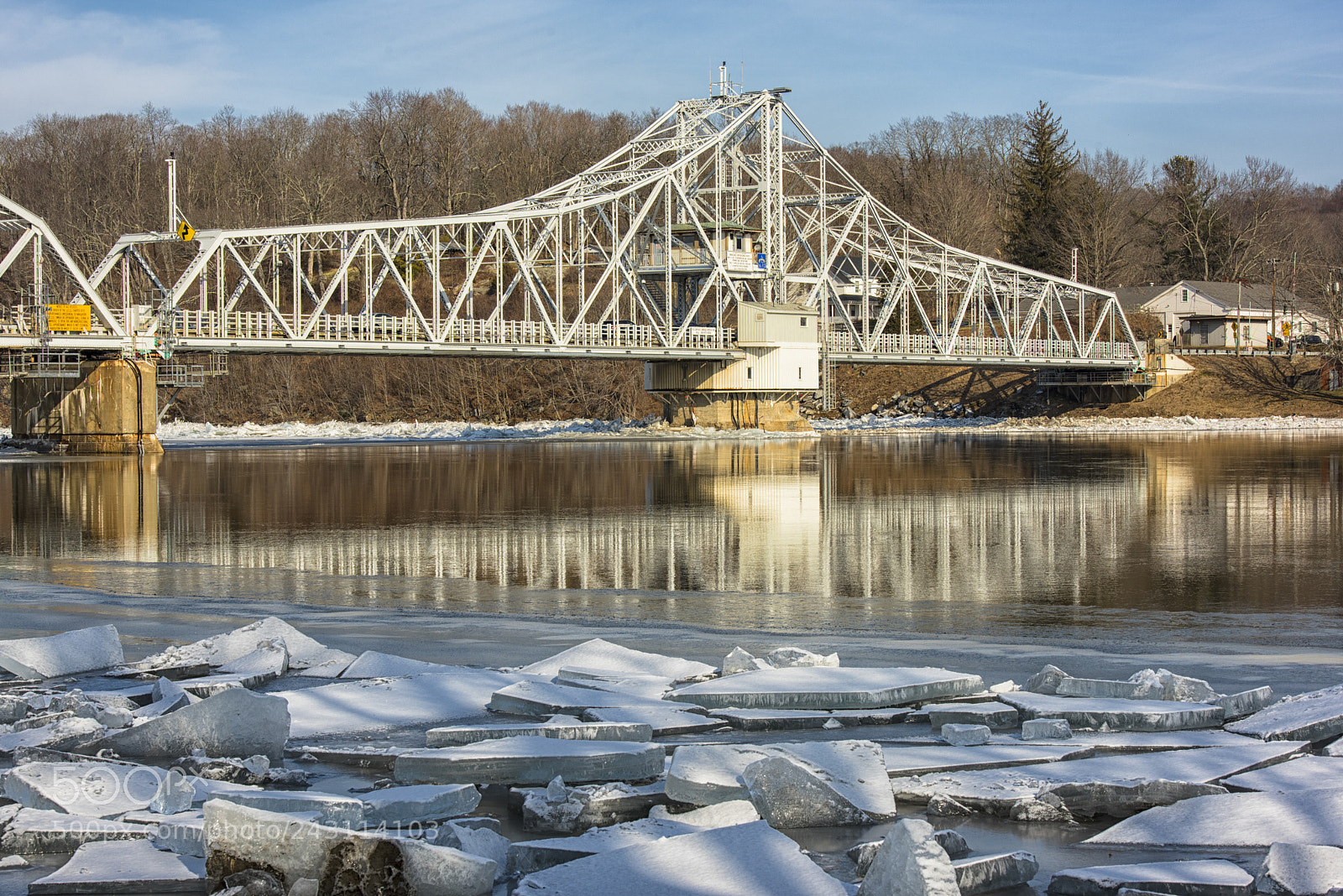 Nikon D810 sample photo. Goodspeed bridge in winter photography