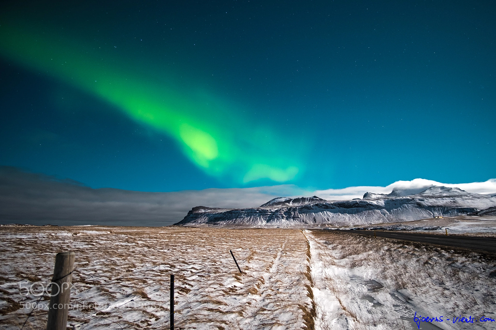 Fujifilm X-T2 sample photo. Northern lights over snaefellsnes photography