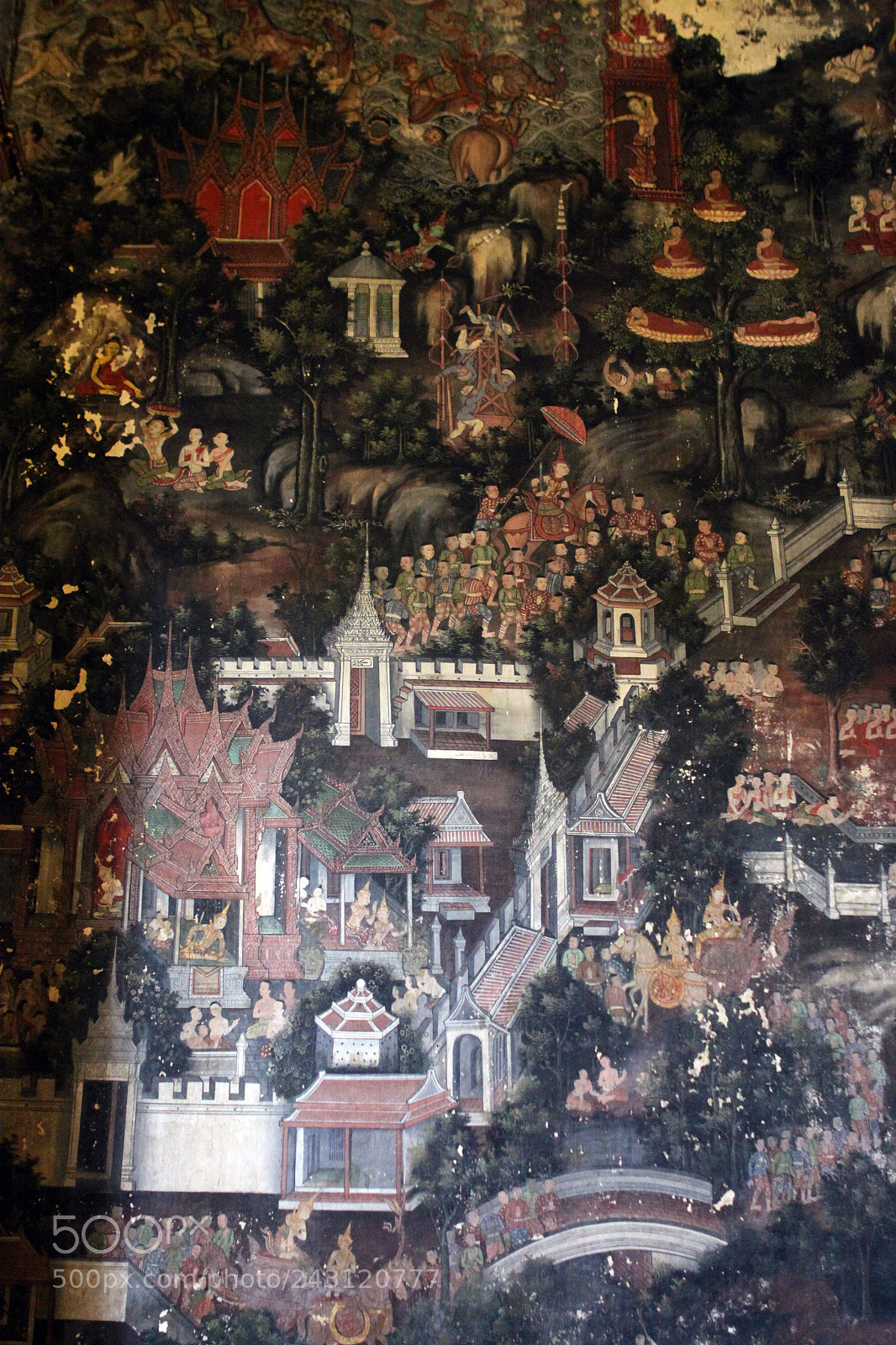 Canon EOS 50D sample photo. Murals of wat suthat photography