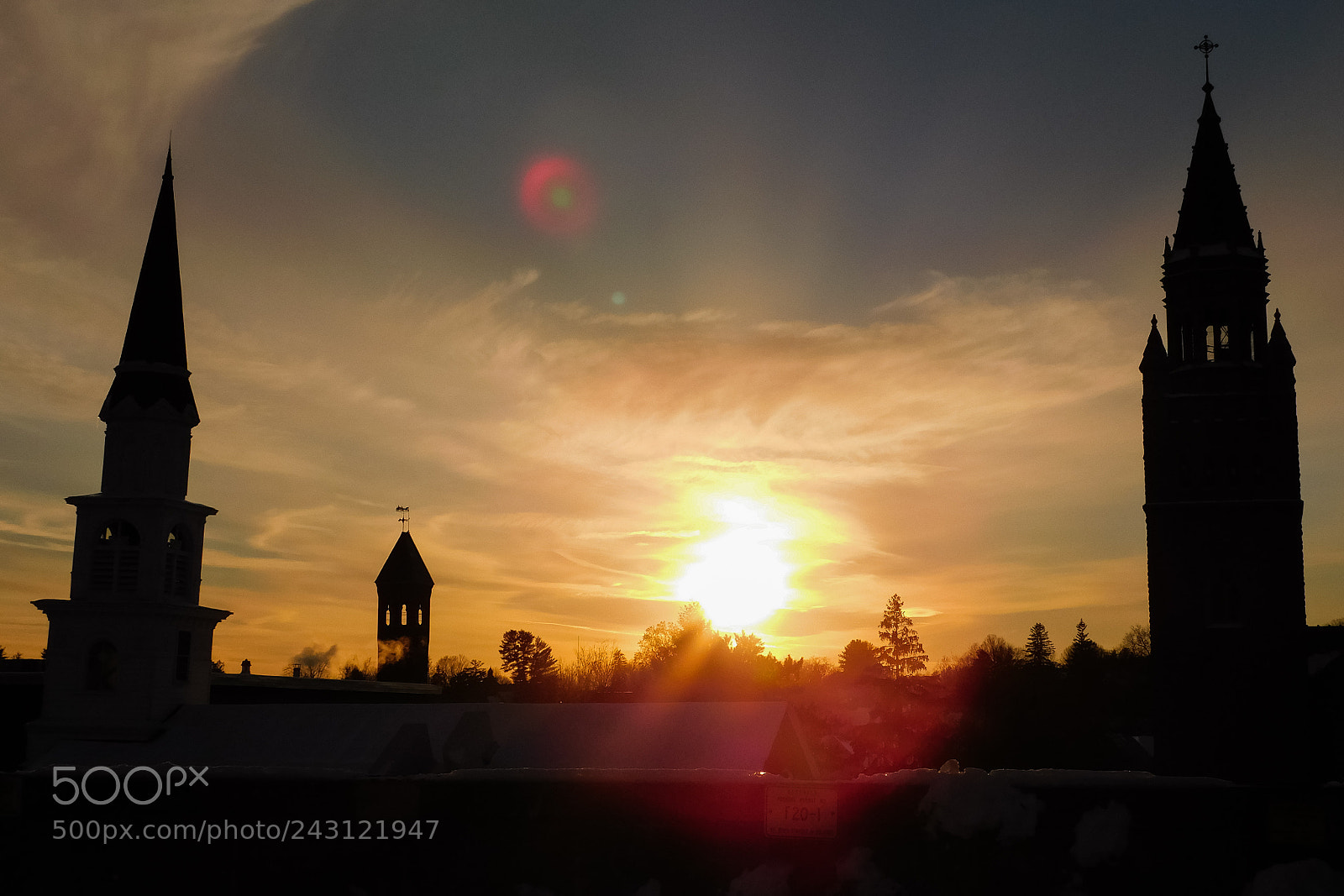 Nikon Coolpix B500 sample photo. Three churches silhouette at photography