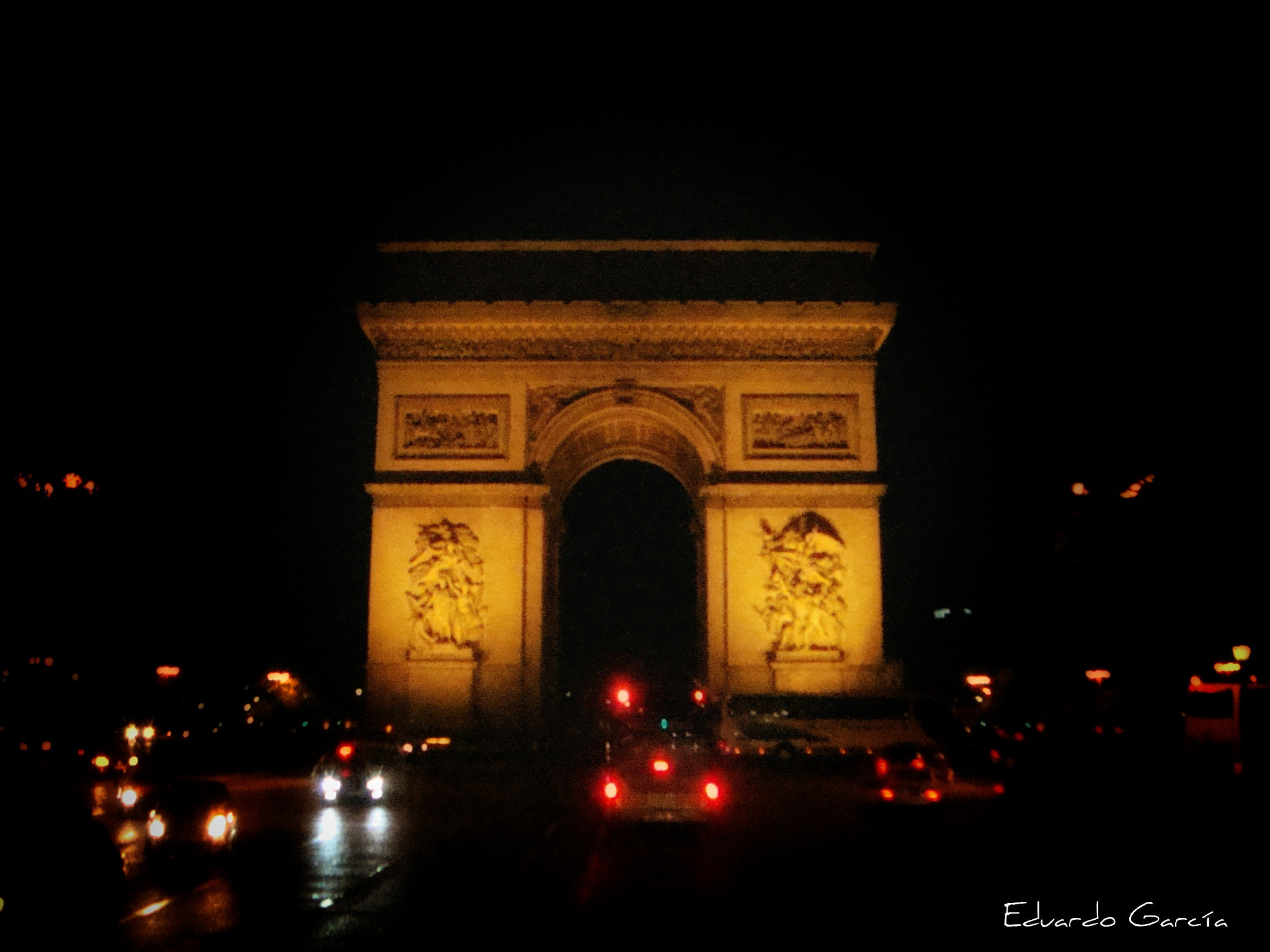 Sony DSC-W125 sample photo. Arco del triunfo noche photography