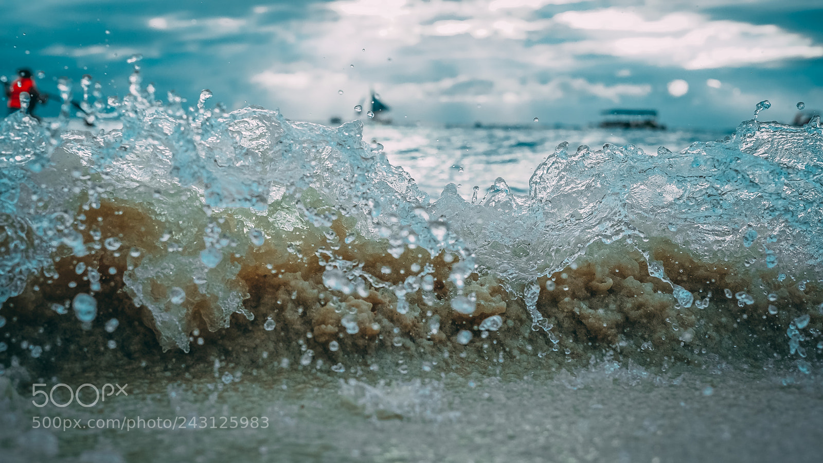 Sony a7 II sample photo. Low key waves photography