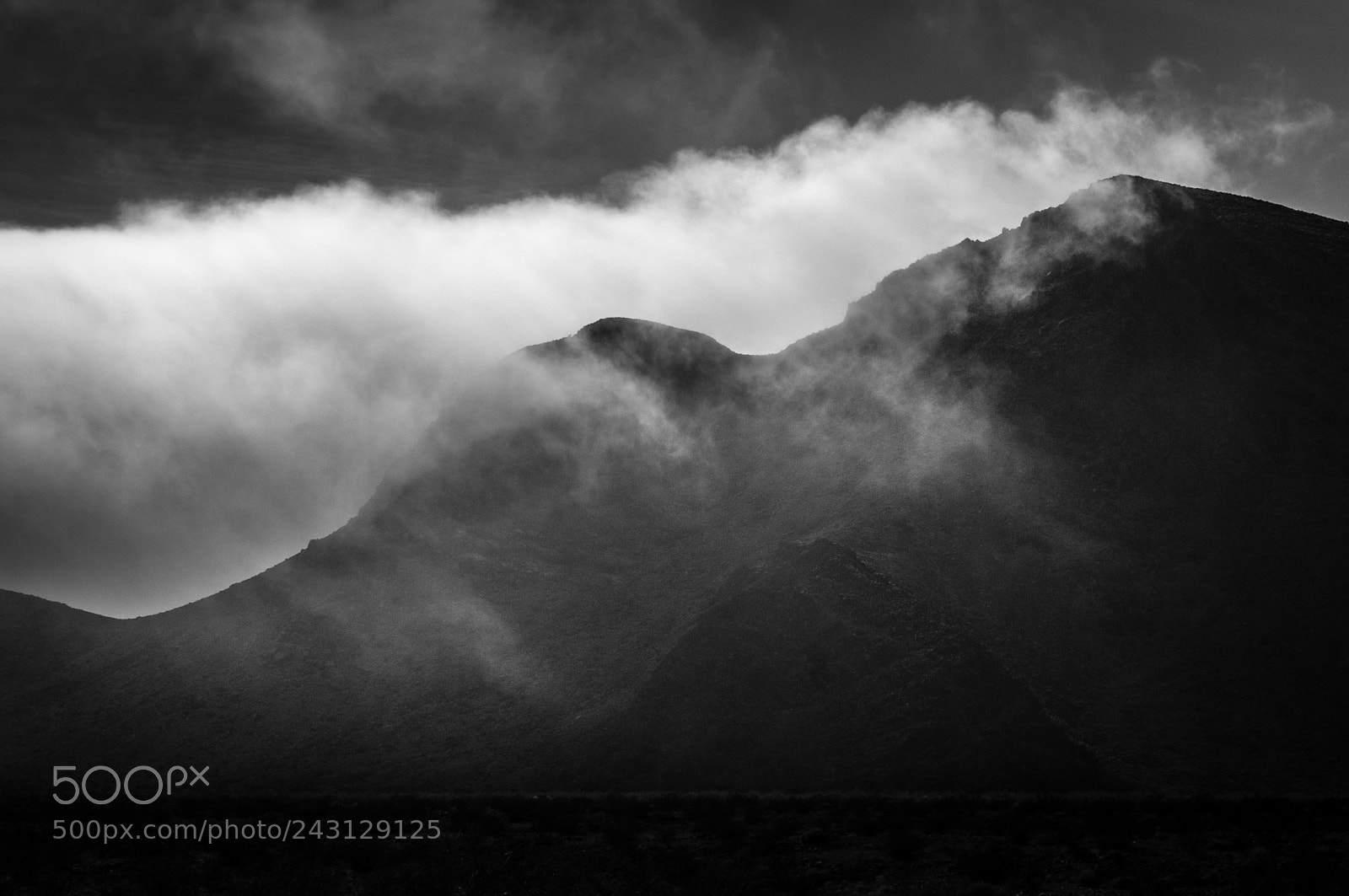 Nikon D300 sample photo. Misty mountains death valley photography