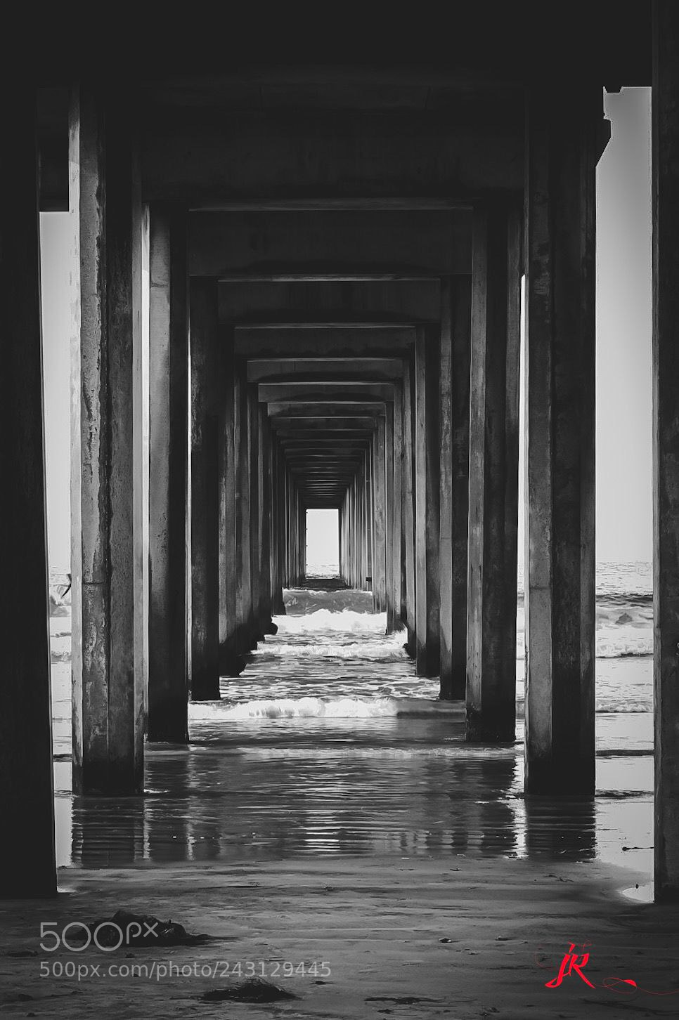 Sony a7 sample photo. Under the pier shot photography
