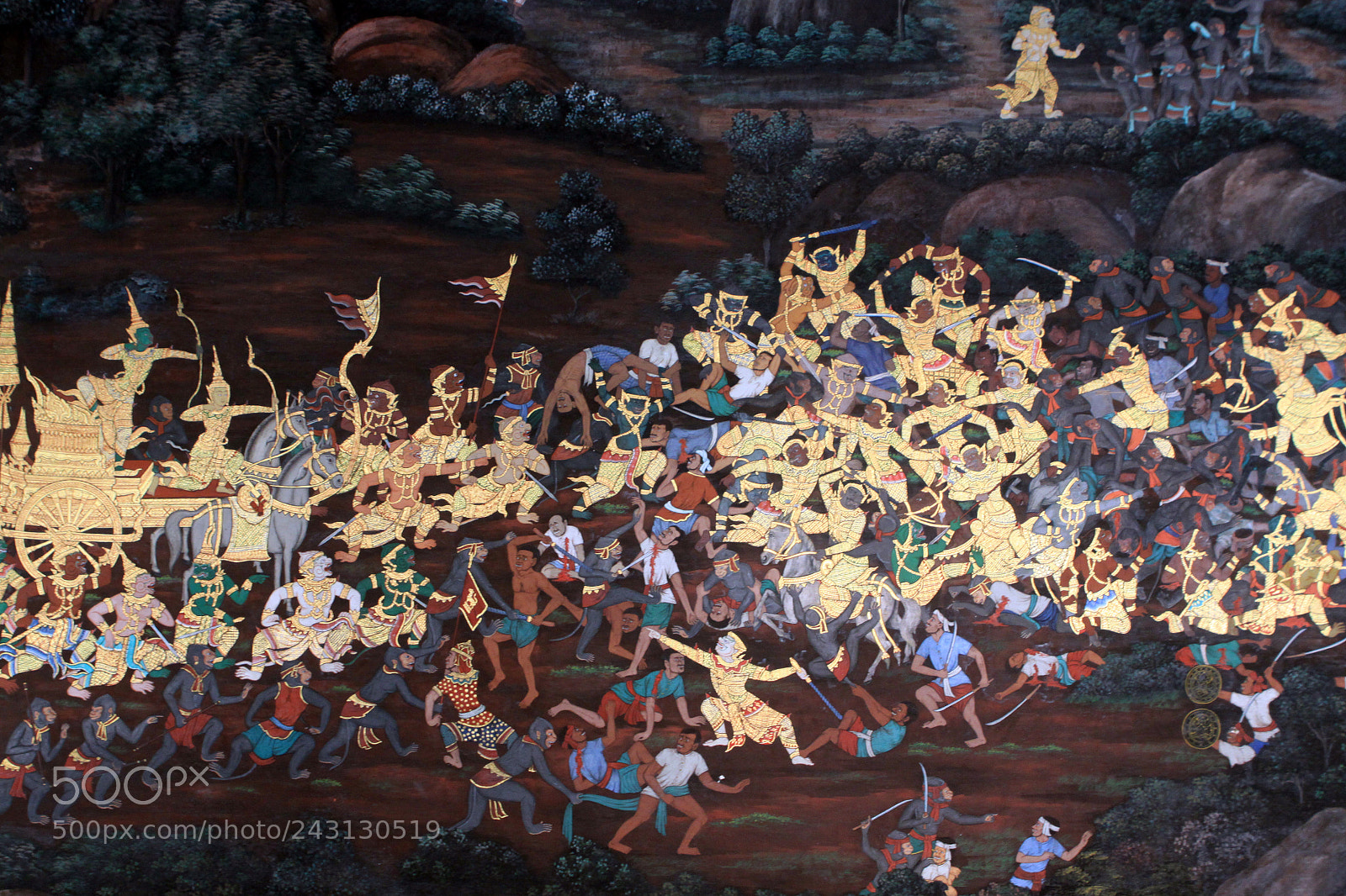 Canon EOS 50D sample photo. Ramakian murals, wat phra photography