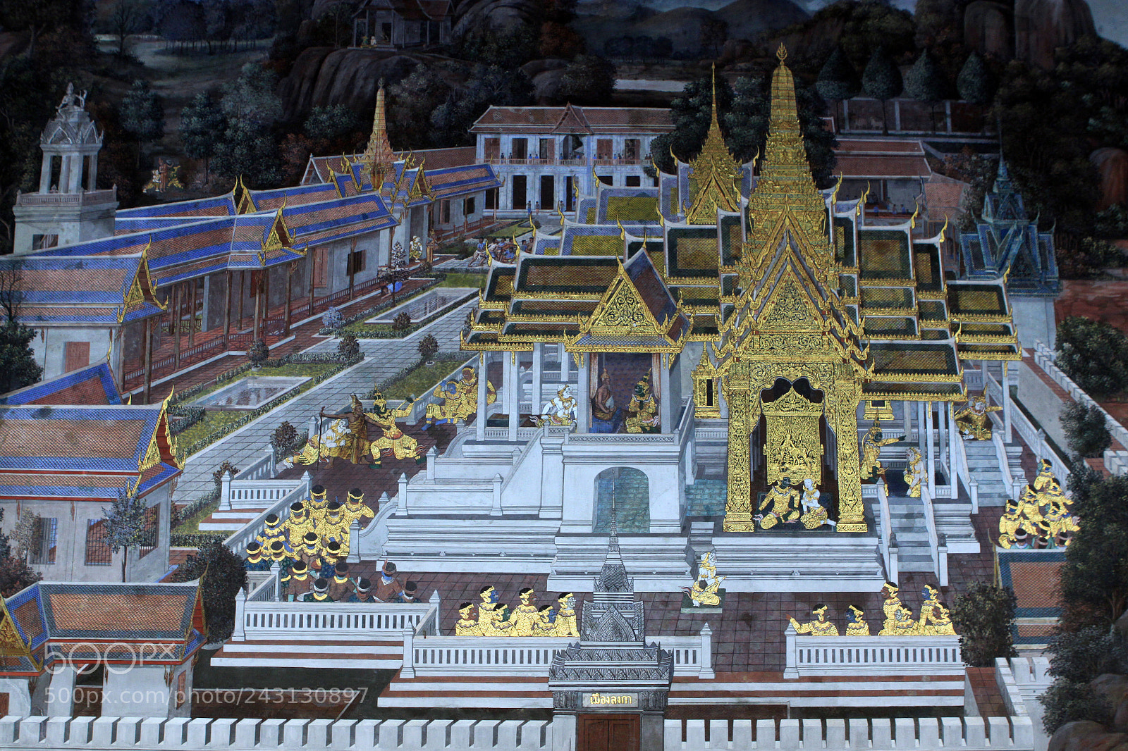 Canon EOS 50D sample photo. Ramakian murals, wat phra photography