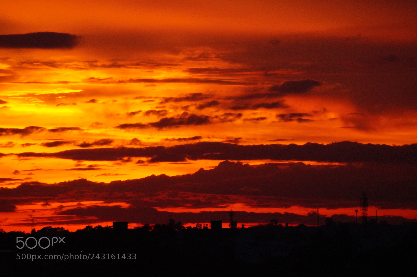 Sony DT 55-200mm F4-5.6 SAM sample photo. Orange sky and dark photography