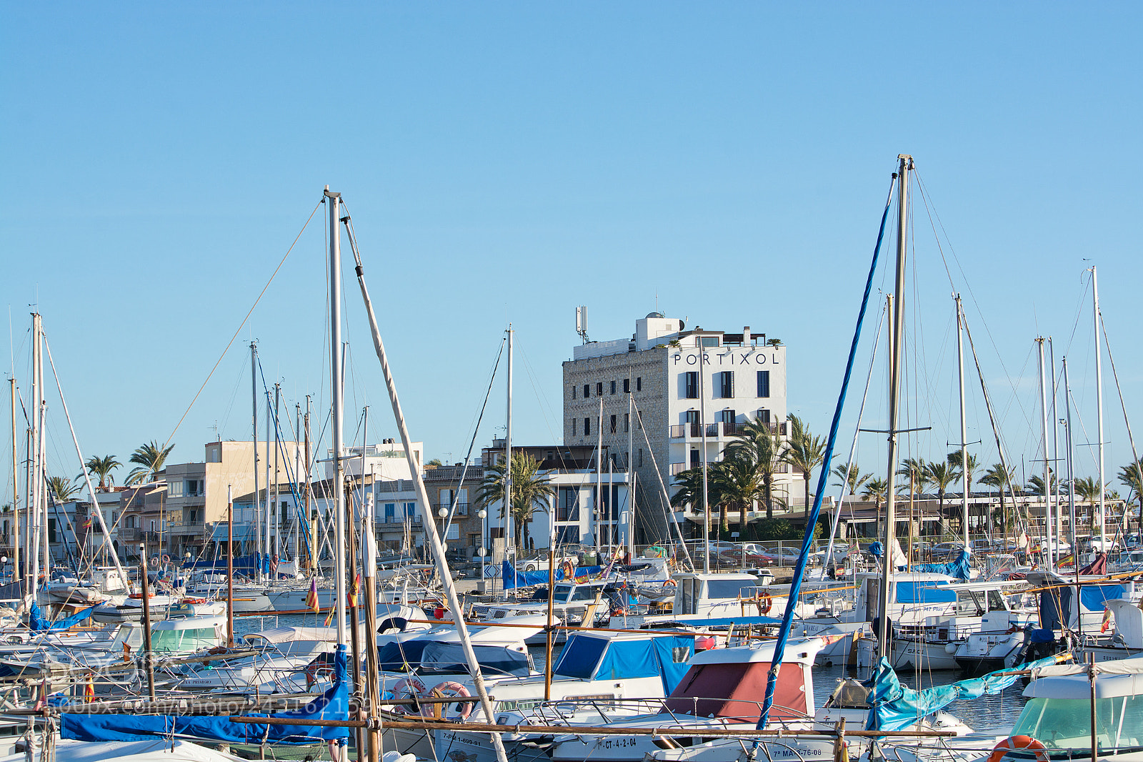 Nikon D7100 sample photo. Portixol marina moored boats photography