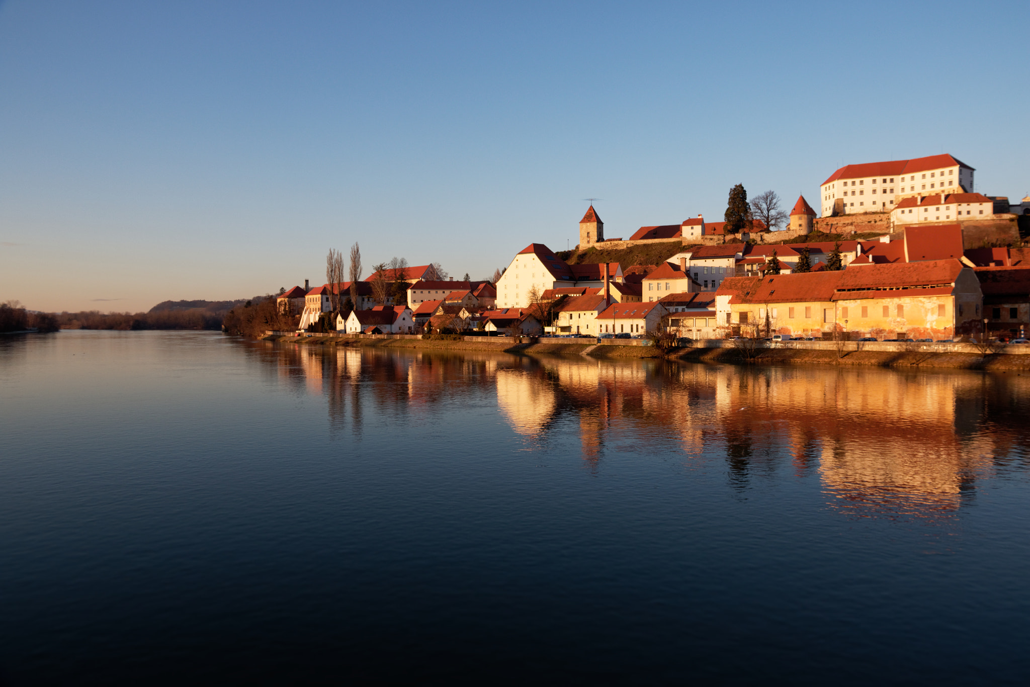 Canon EOS 7D Mark II sample photo. The city of ptuj at the drava photography