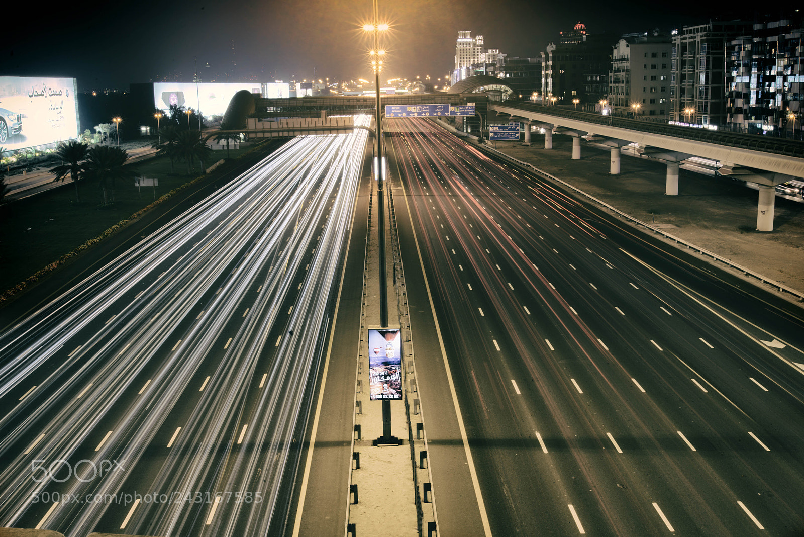 Nikon D610 sample photo. Dubai highway photography