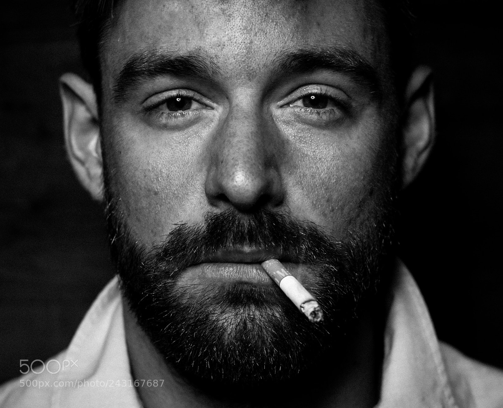 Pentax K-5 sample photo. Smoker photography