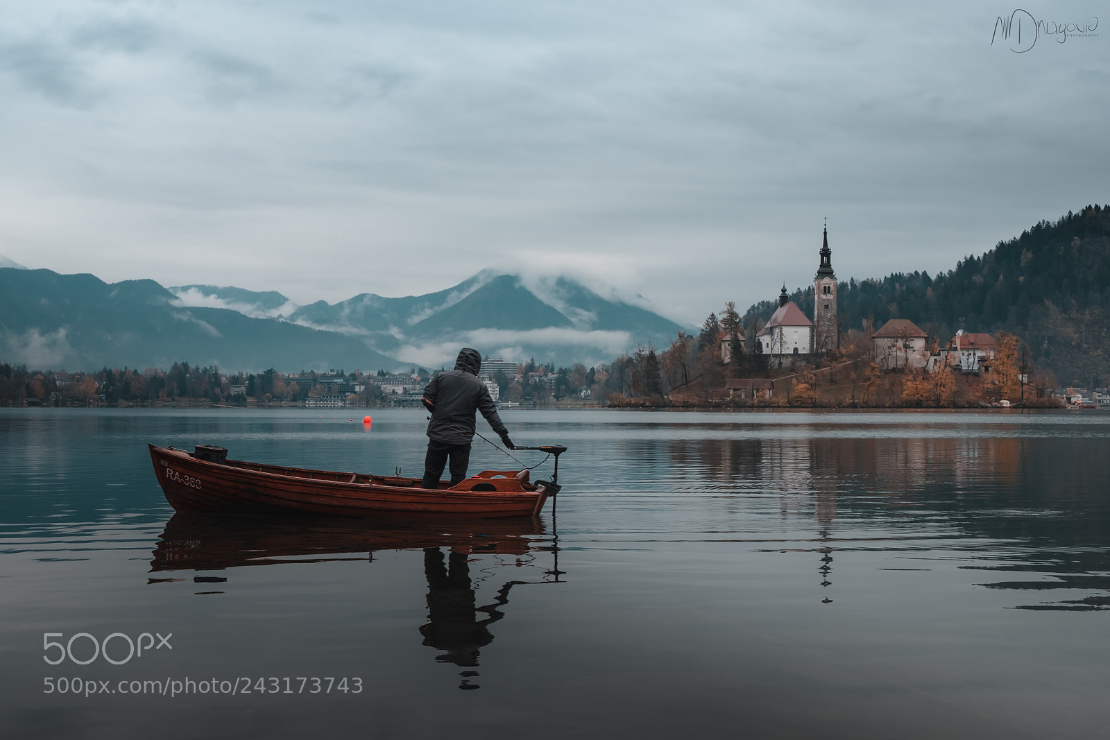 Fujifilm X-T10 sample photo. Fisherman on bled lake photography