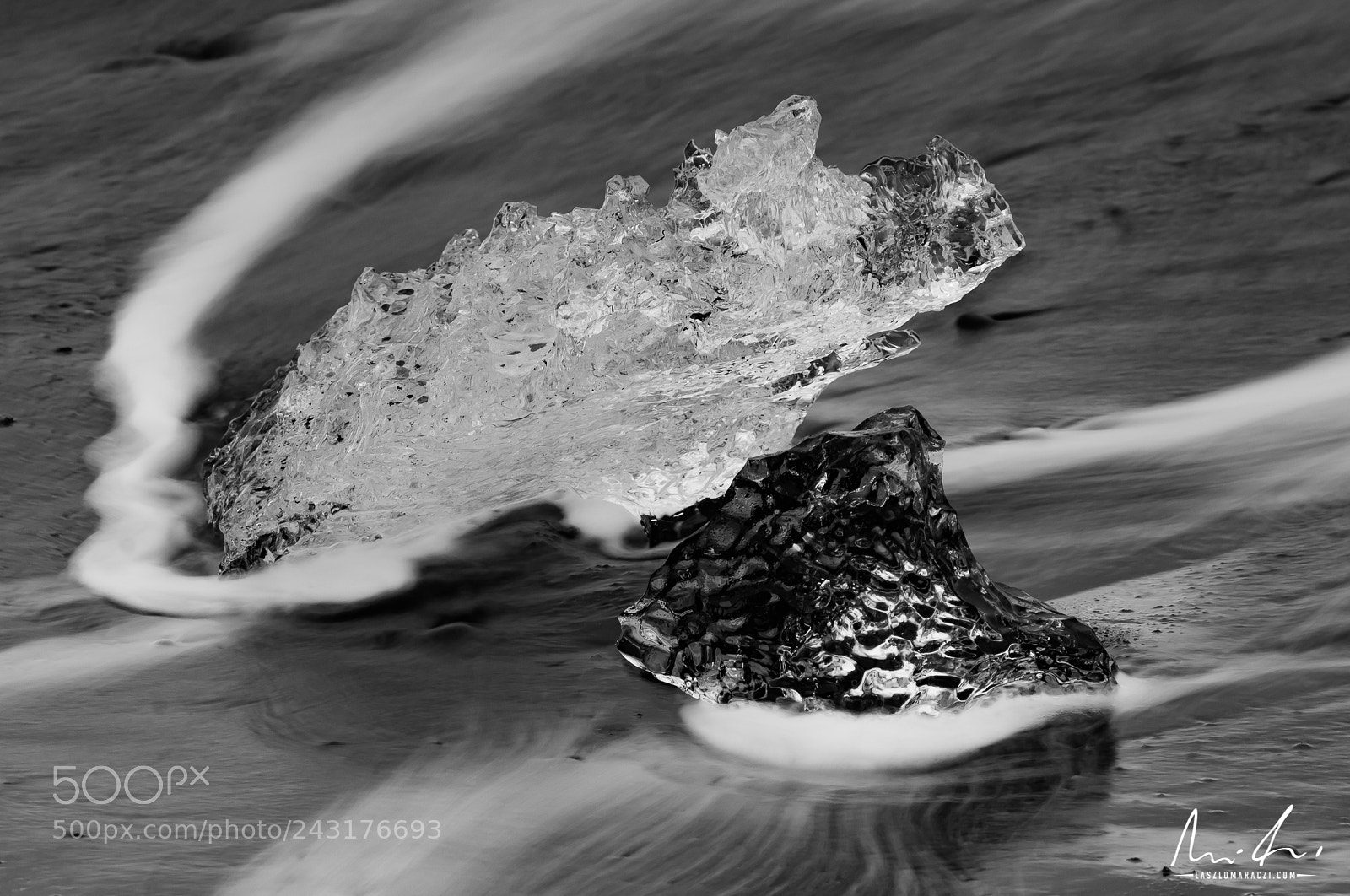 Nikon D300 sample photo. Black ice, white ice photography
