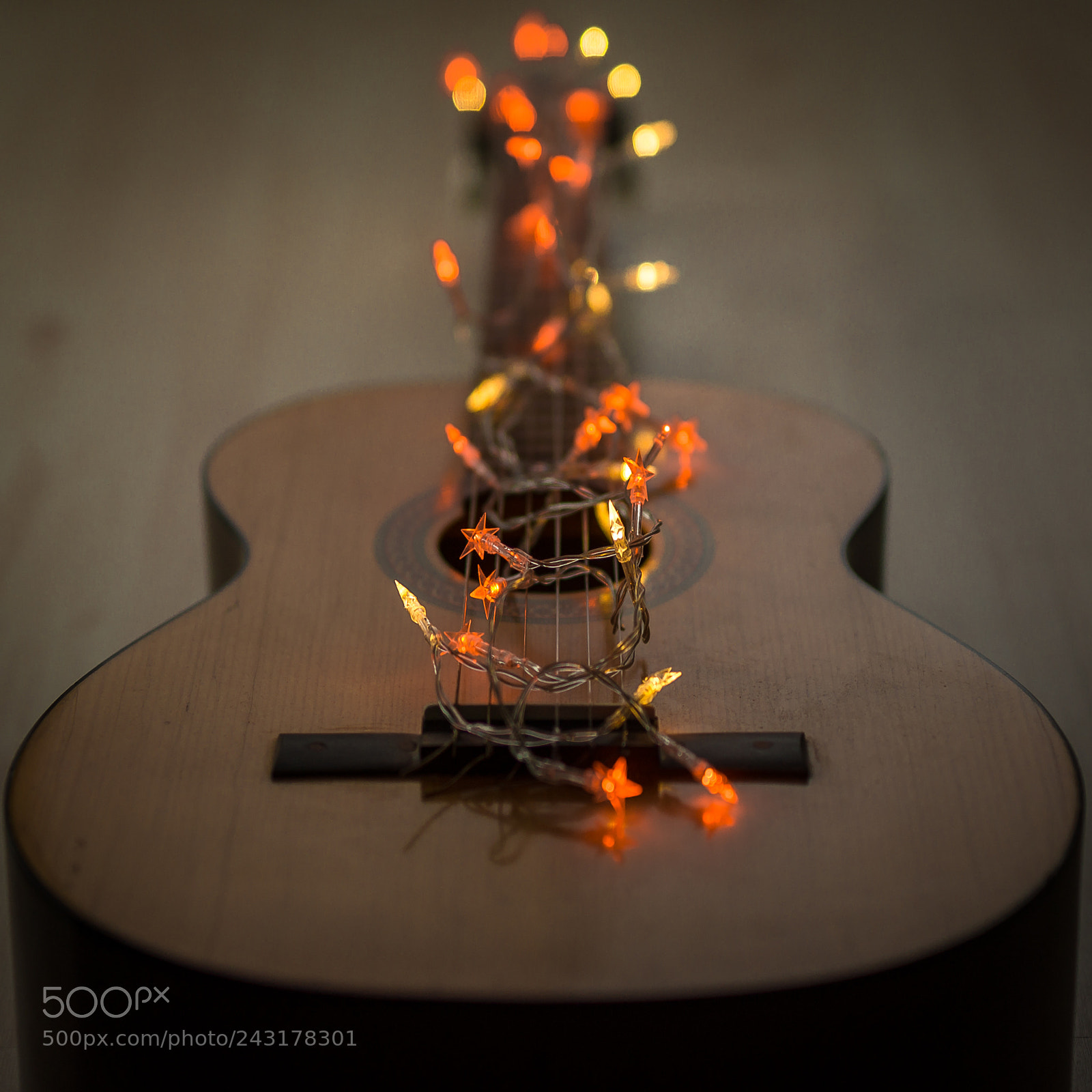 Sony SLT-A55 (SLT-A55V) sample photo. Guitar and light chains photography