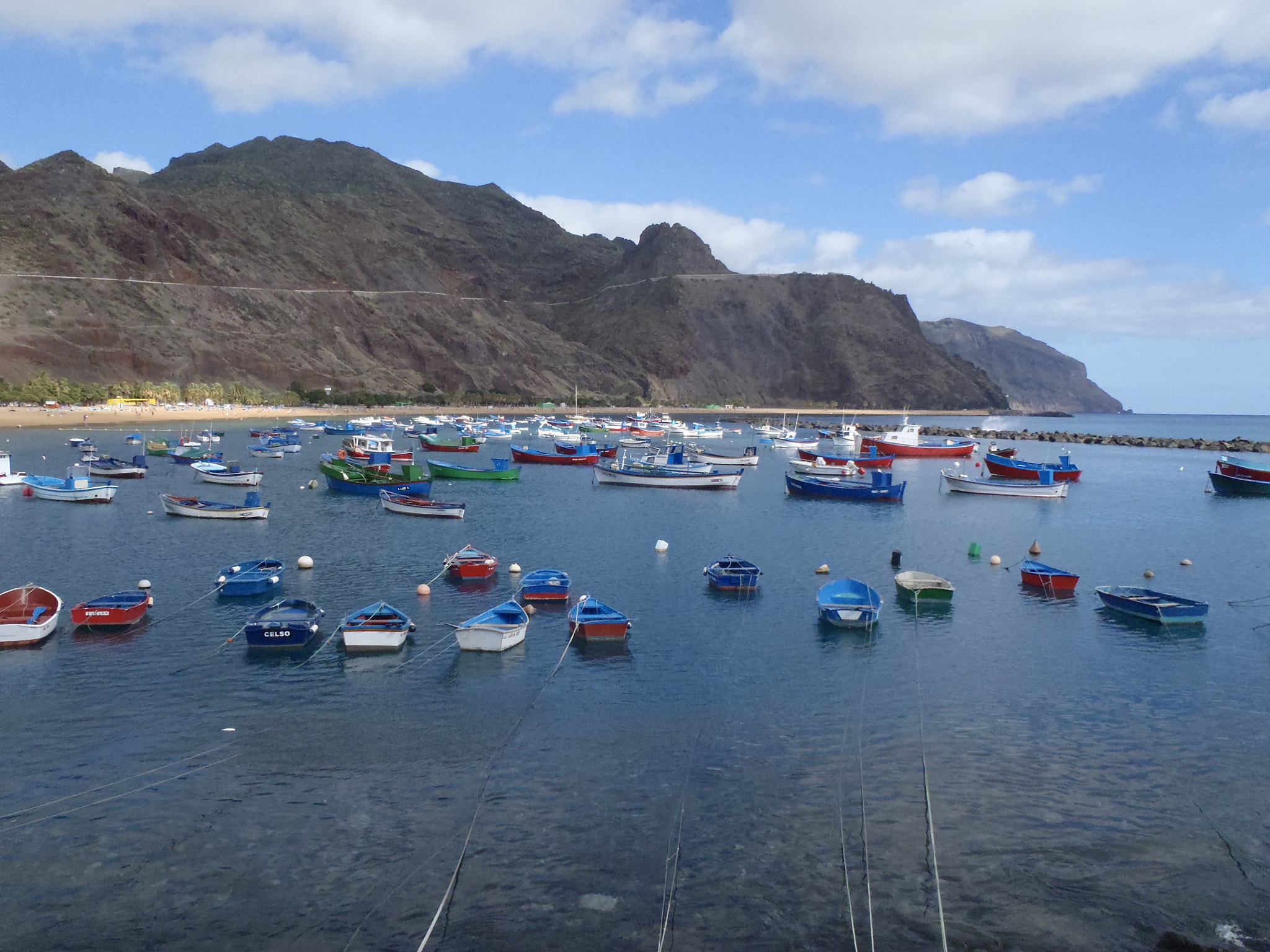 Olympus uTough-8010 sample photo. Las teresitas beach with anaga mountain. photography