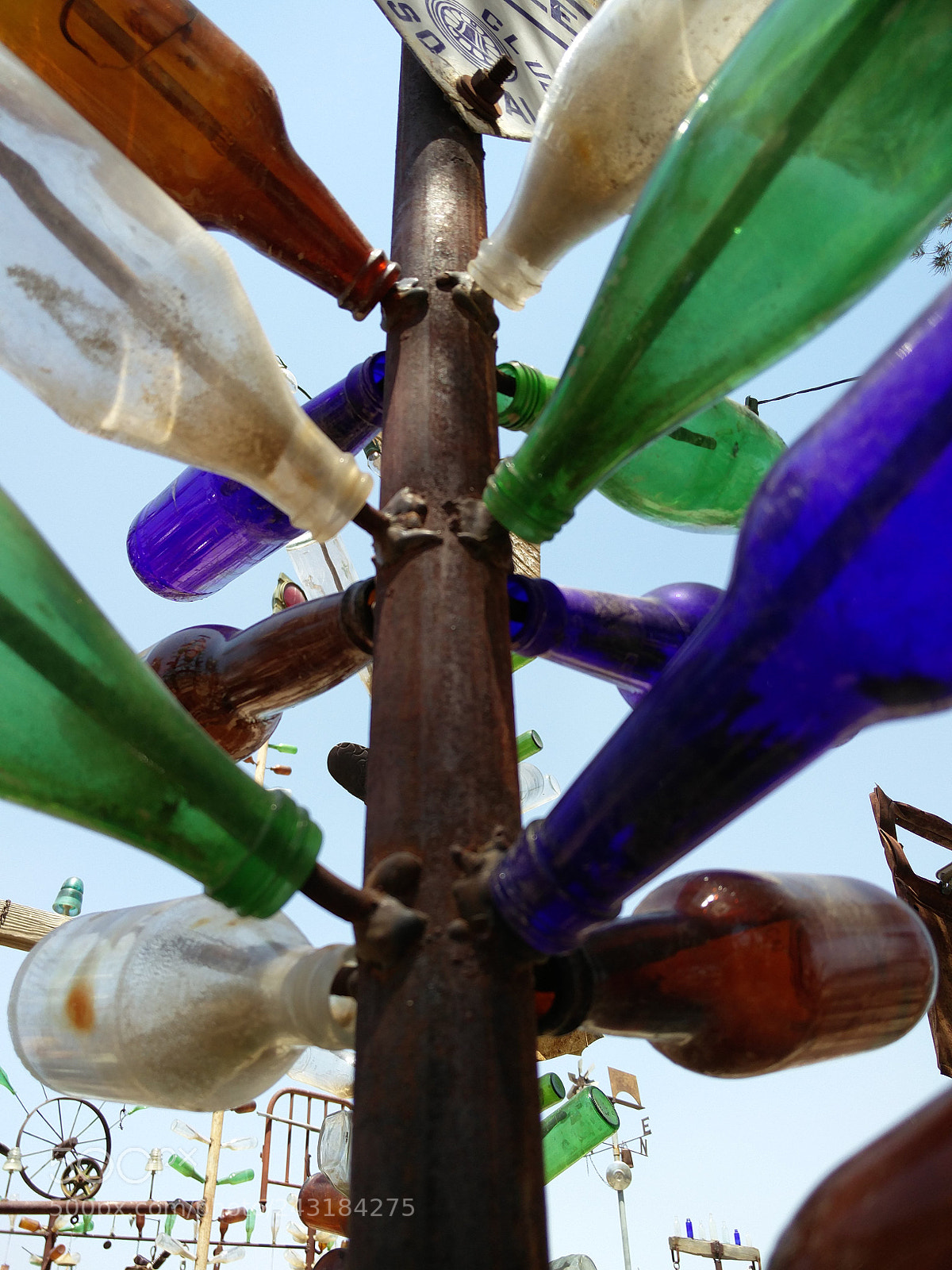 OnePlus 2 sample photo. Route 66 bottle tree farm photography