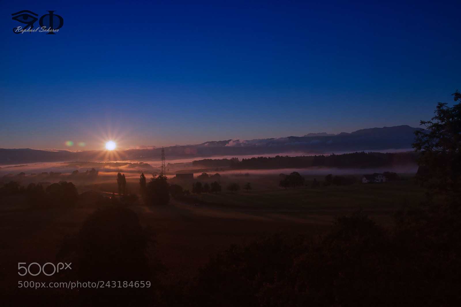 Canon EOS 40D sample photo. Sunrise with fog photography