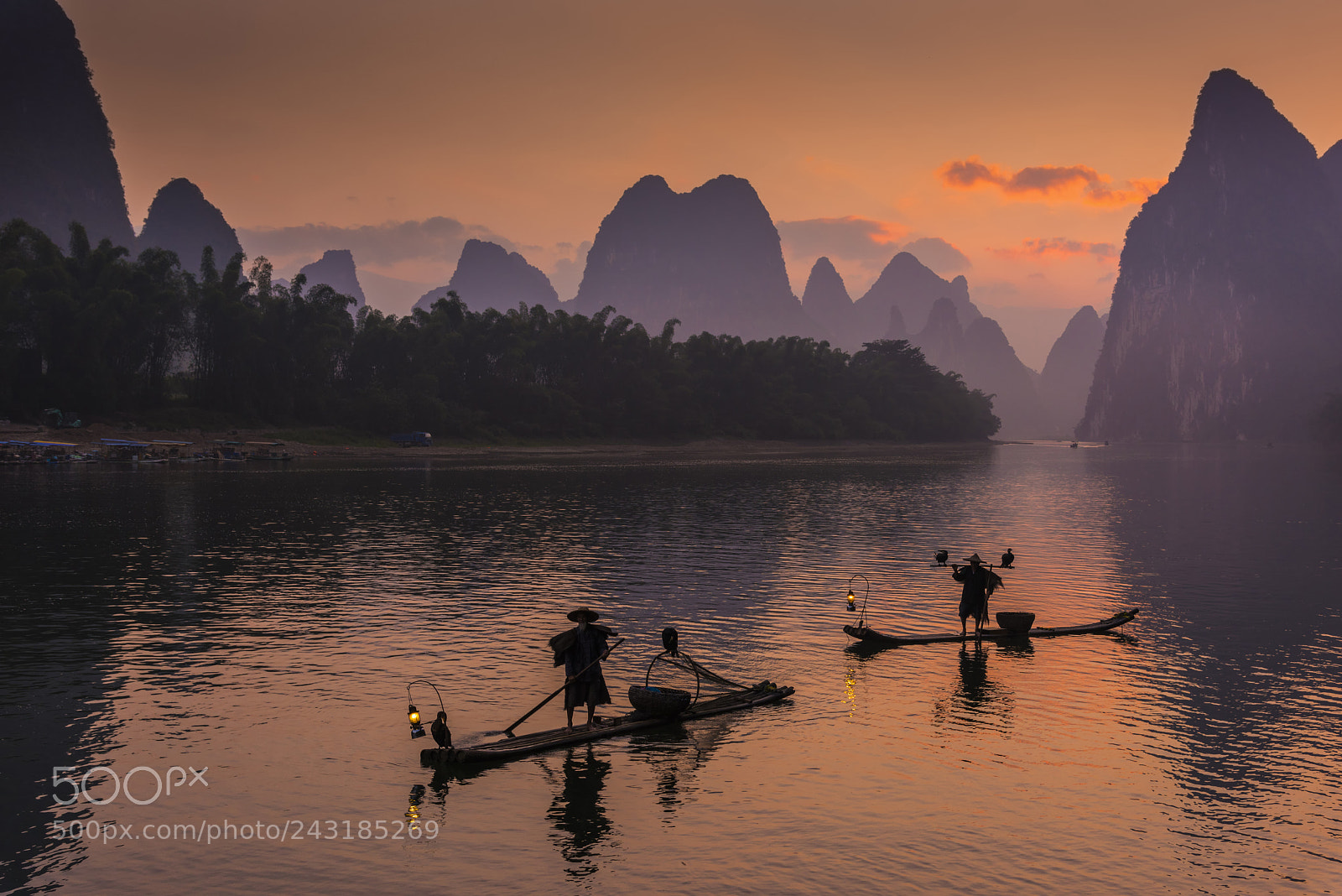 Nikon D810 sample photo. Silhouette of cormorant fishermen photography