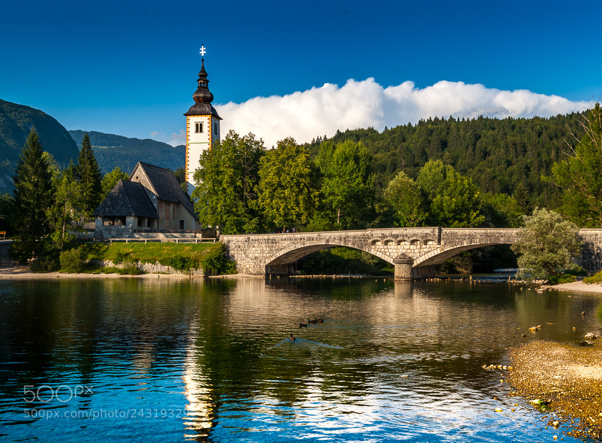 Nikon D700 sample photo. Church by the lake photography