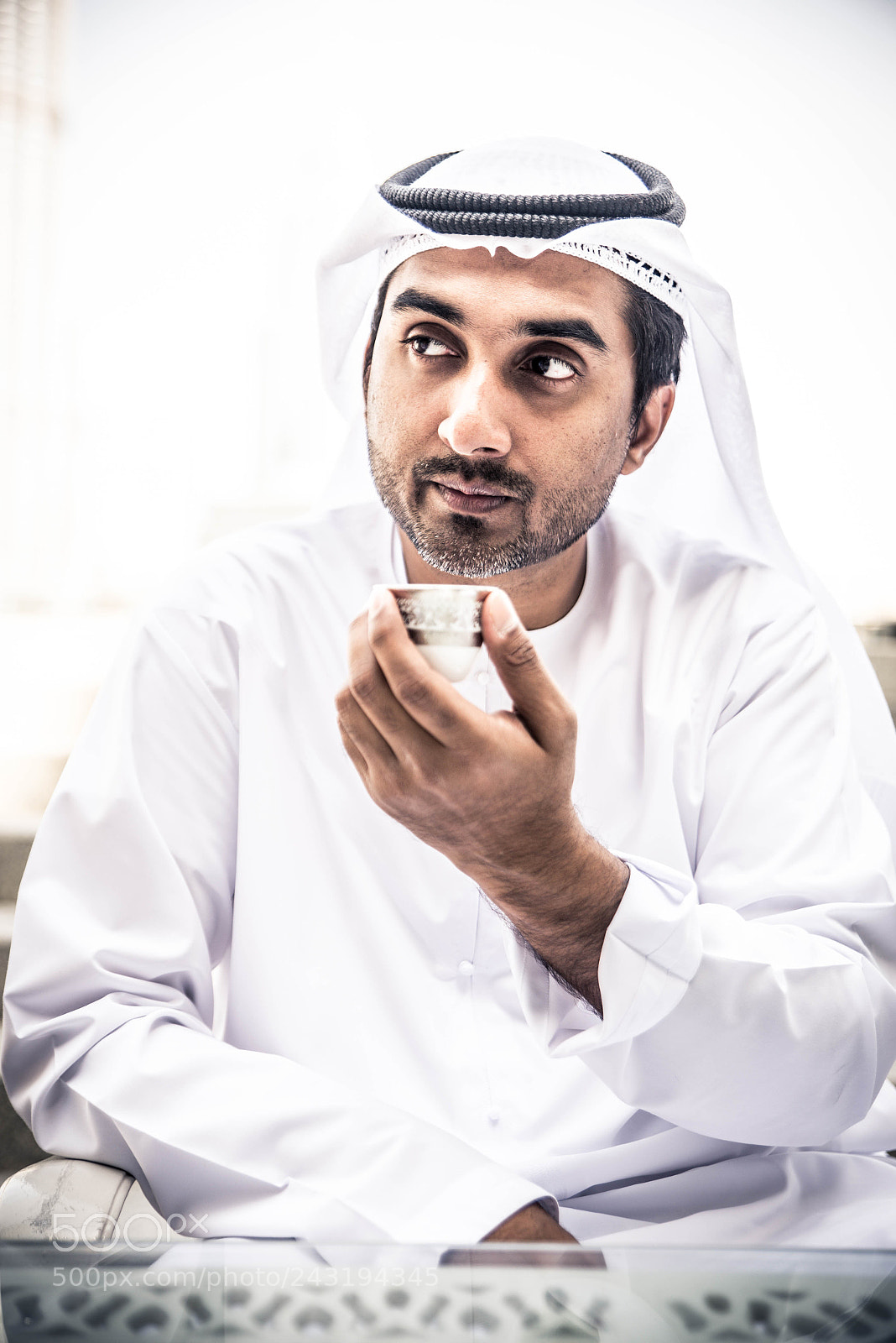 Nikon D610 sample photo. Arabian man drinking coffee photography