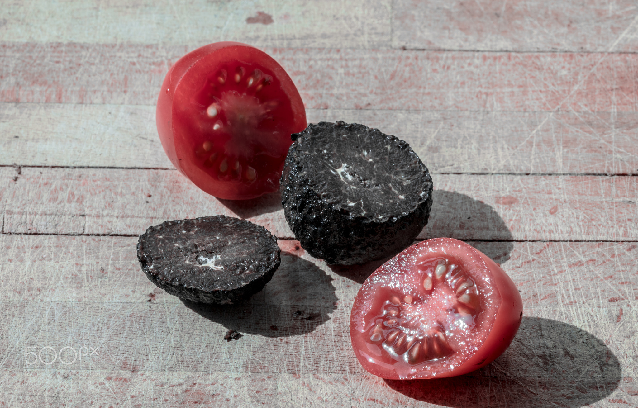 Tomato and truffle isolated