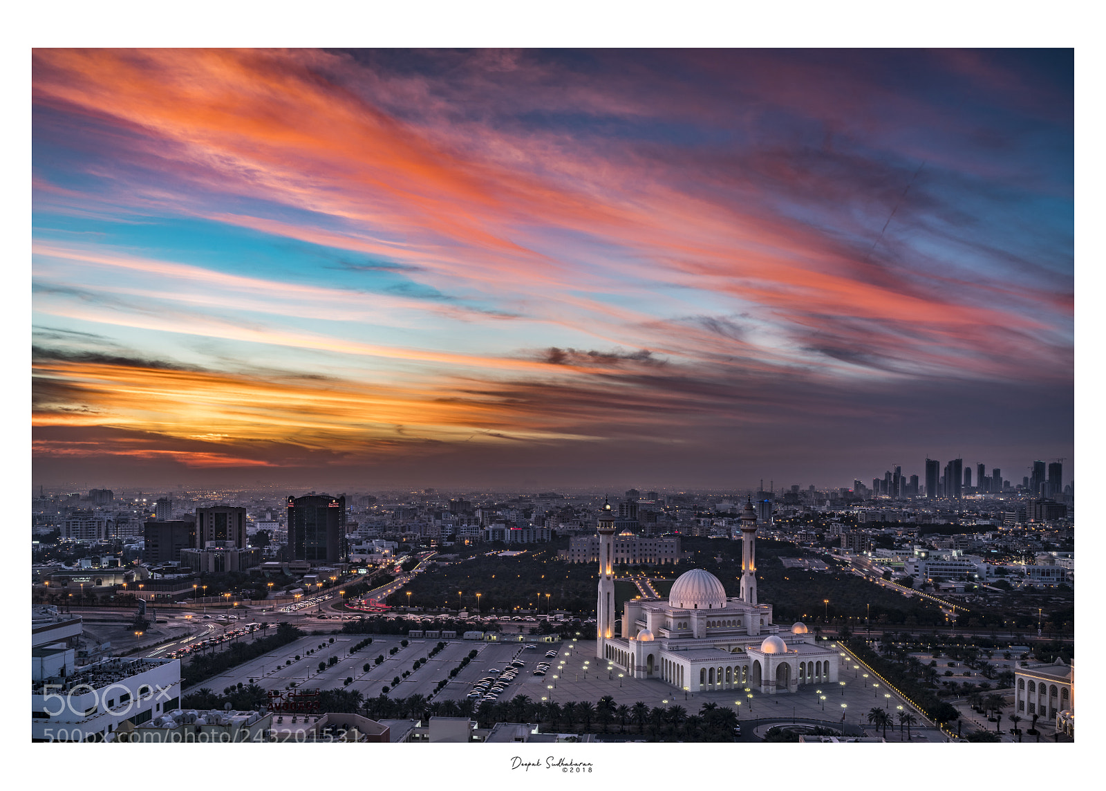 Sony a7R II sample photo. Bahrain skyline photography