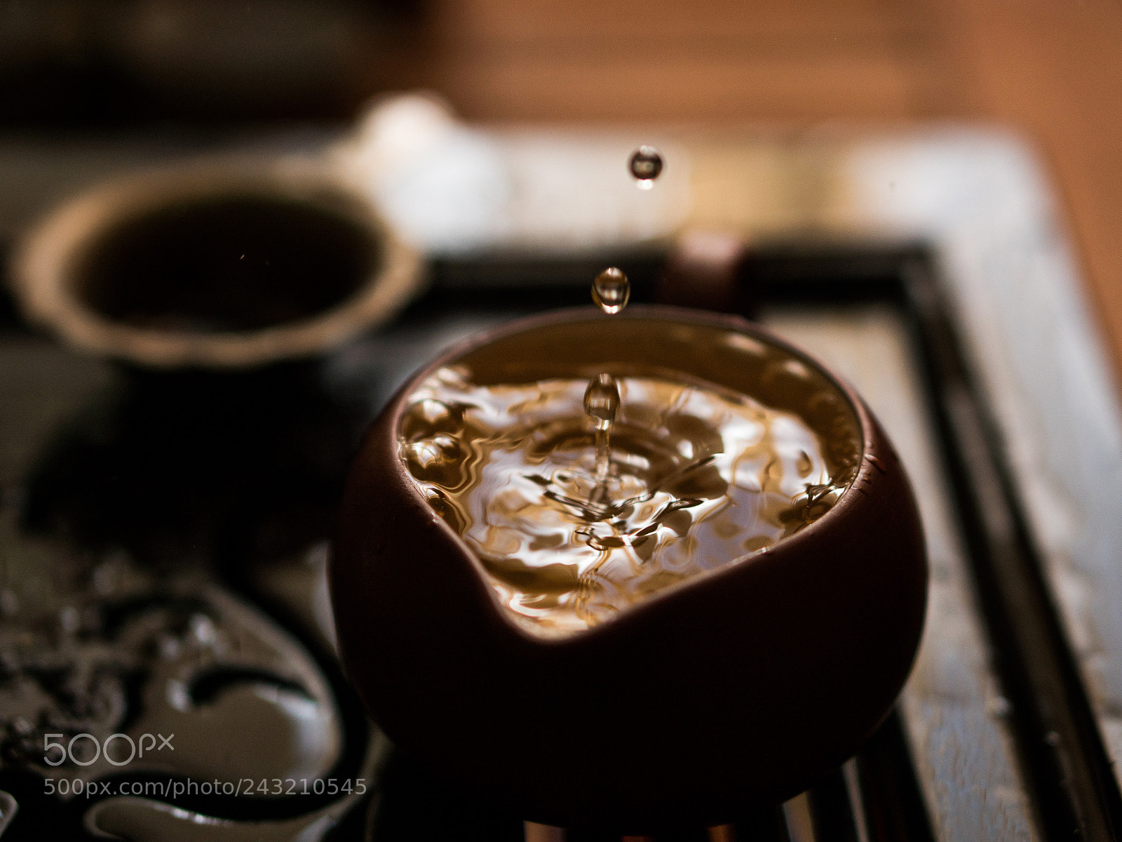 Sony a6300 sample photo. Green tea pouring with photography