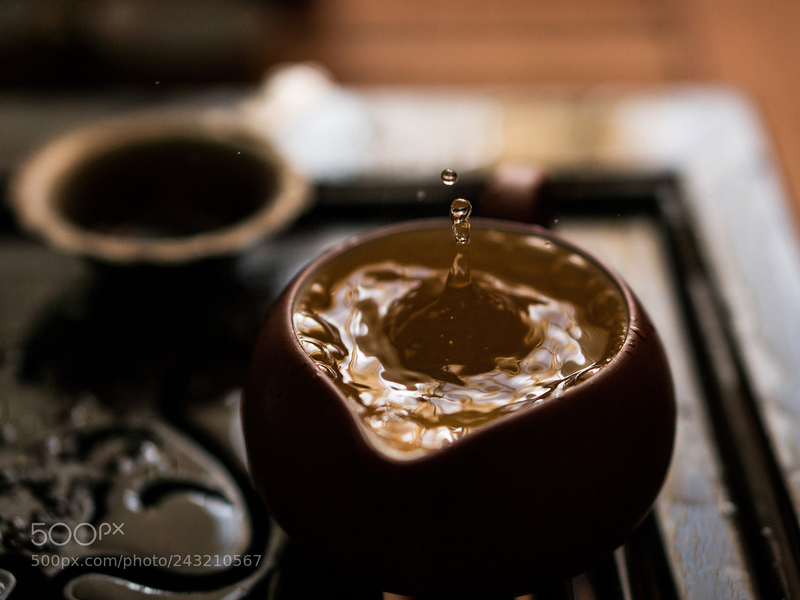 Sony a6300 sample photo. Green tea pouring with photography