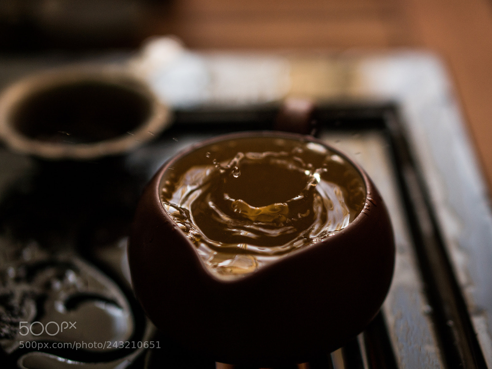 Sony a6300 sample photo. Green tea pouring with photography