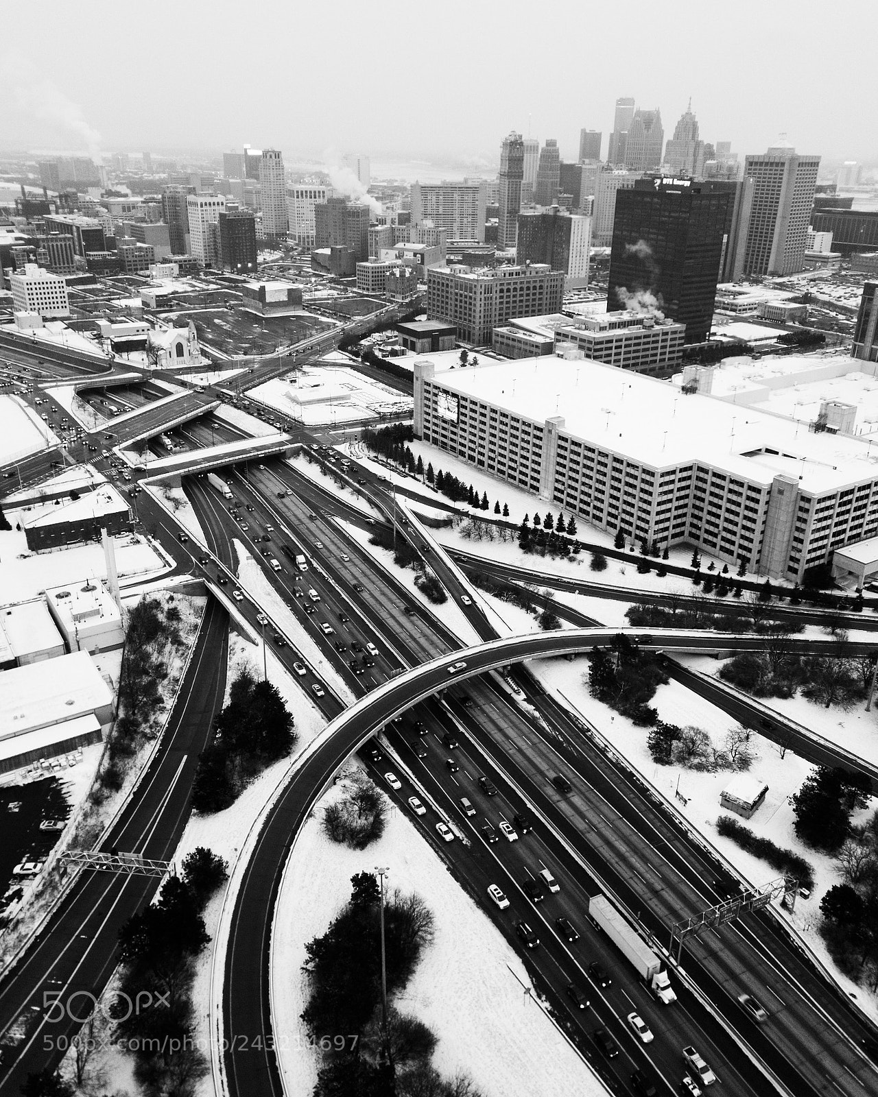DJI FC220 sample photo. Downtown - detroit, mi photography