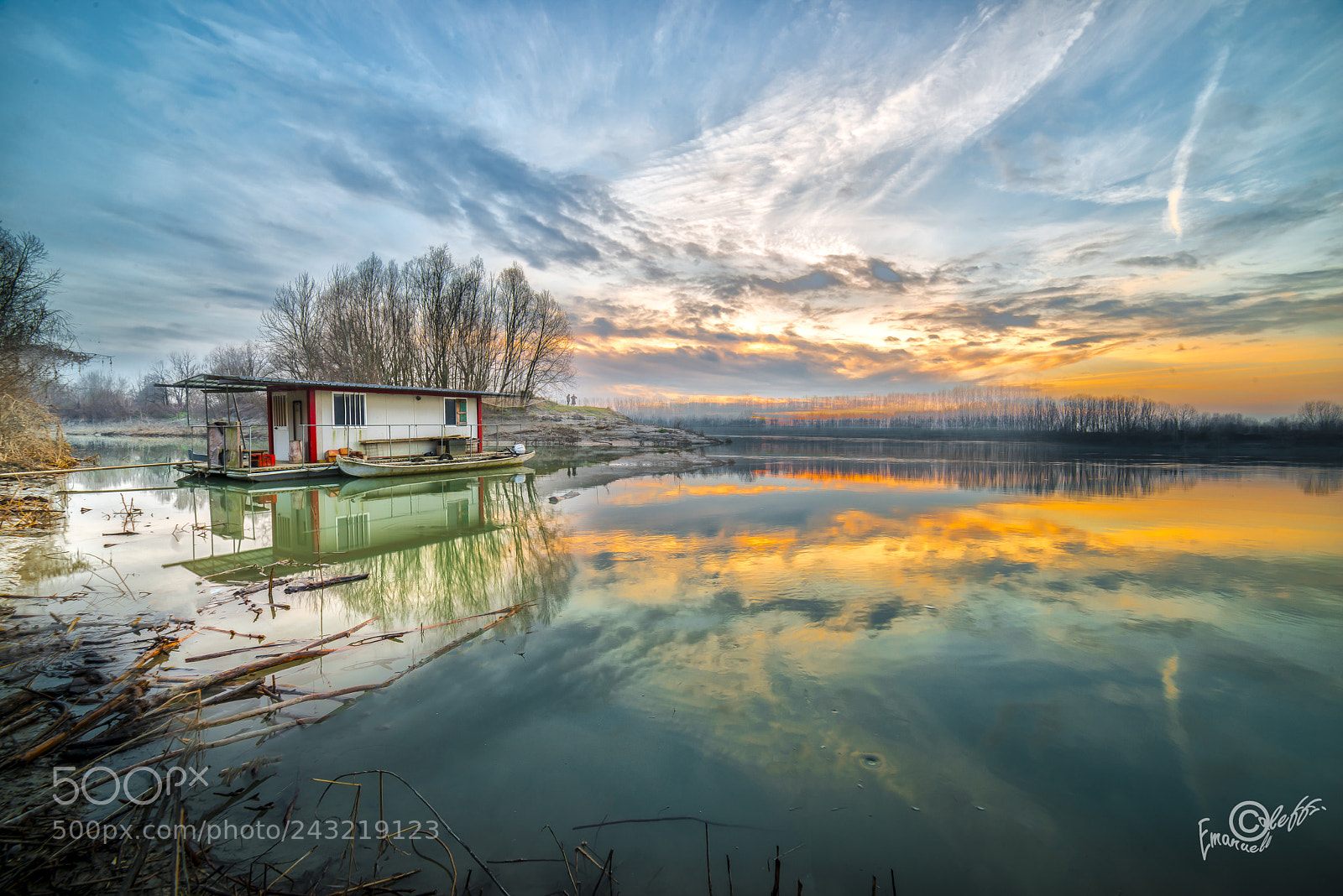 Nikon D800 sample photo. Tramonto col capanno galleggiante photography