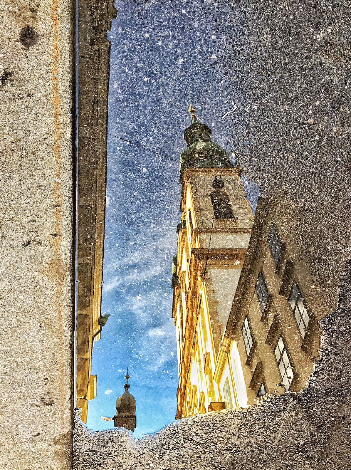 Apple iPhone 7 Plus sample photo. Reflection on a puddle photography