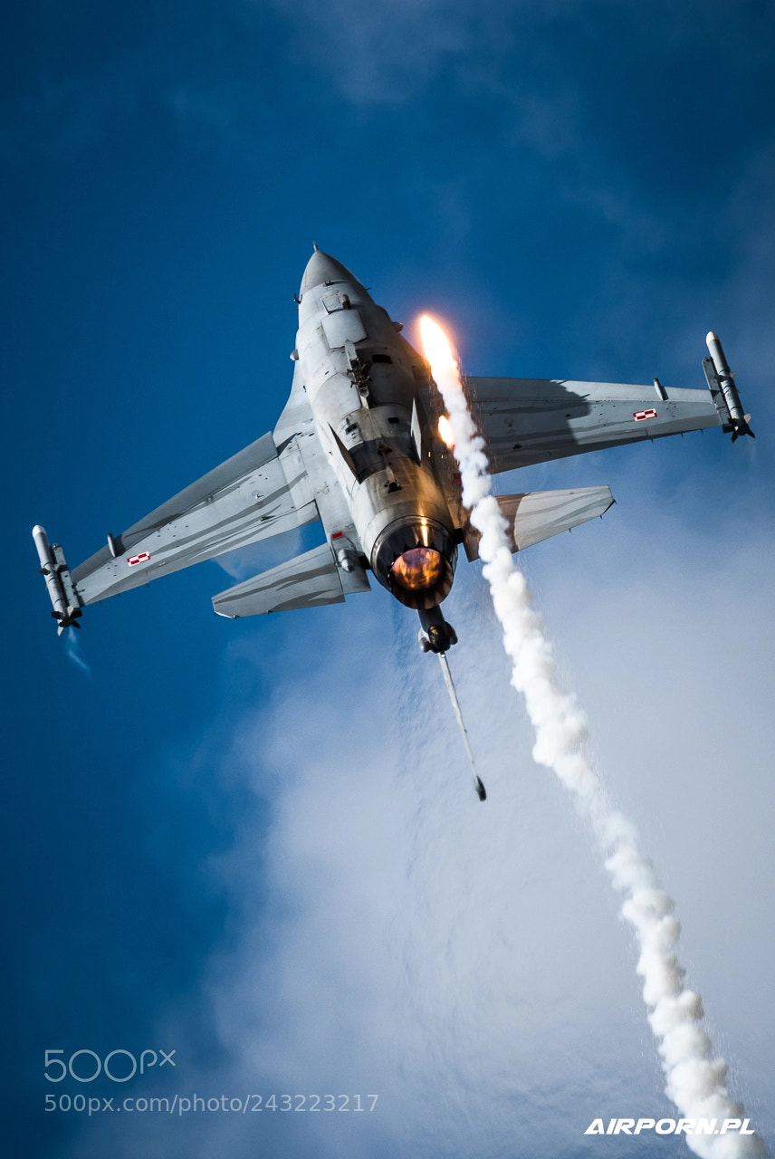 Nikon D500 sample photo. F-16 c block-52 tiger photography
