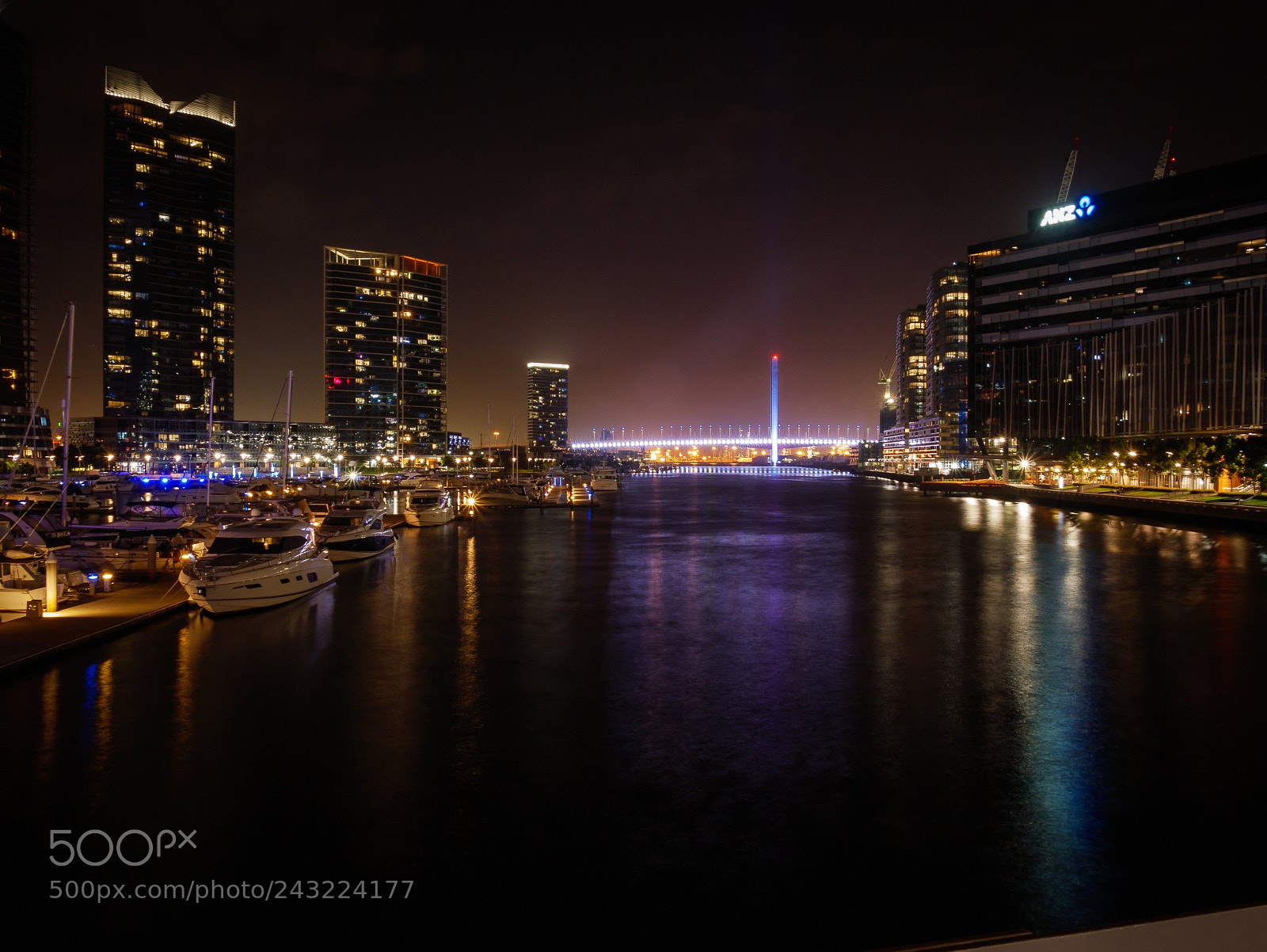 Panasonic Lumix DMC-G85 (Lumix DMC-G80) sample photo. Docklands at night photography